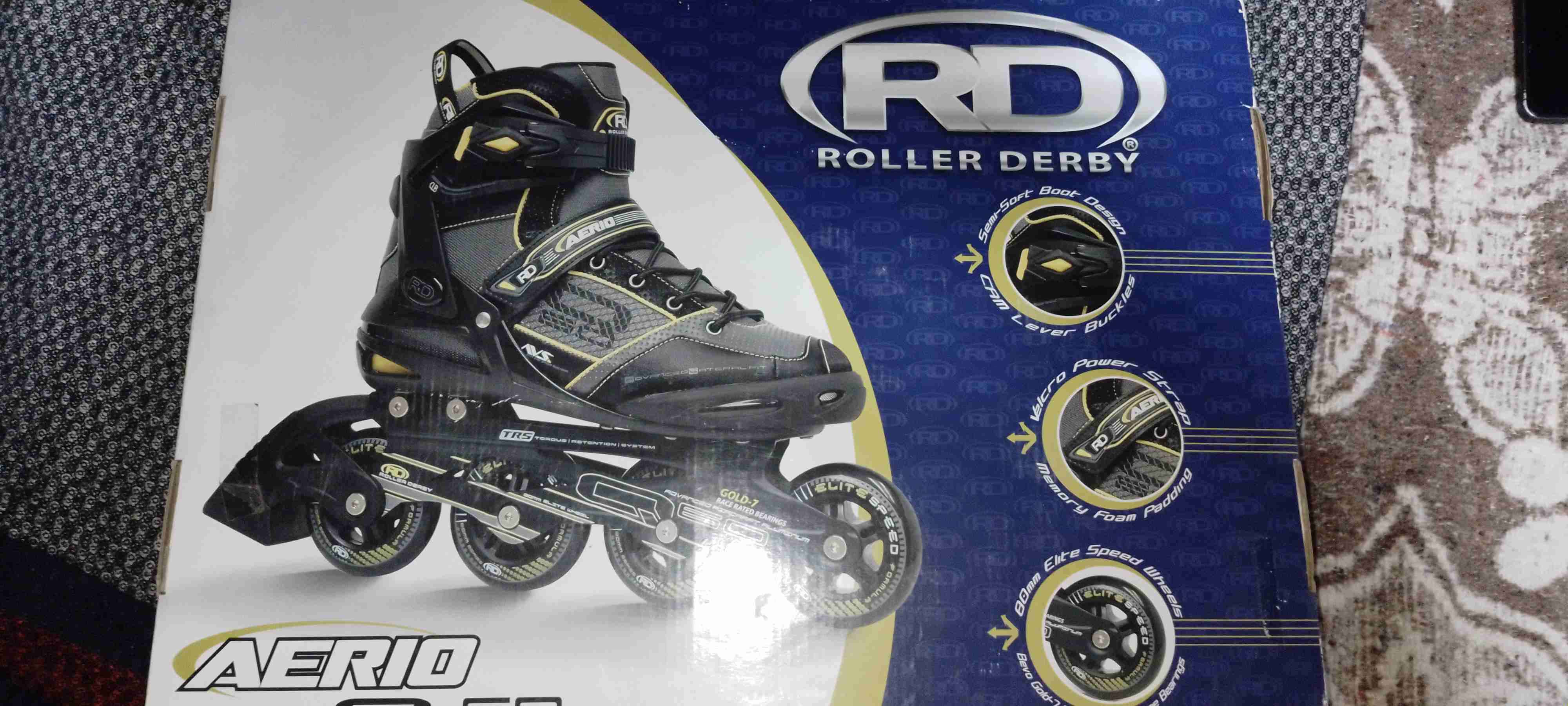Patines en línea Roller Derby negros - miniatura 2