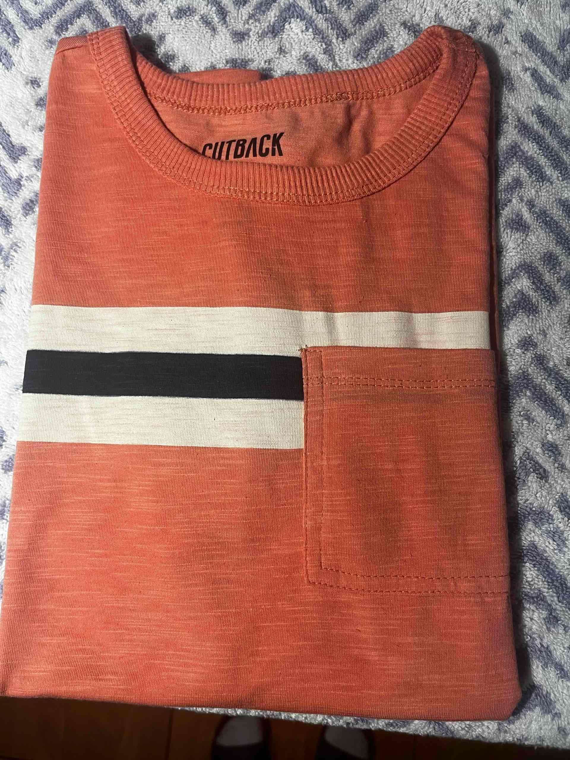 Polera naranja (más cerca de Damasco) con bolsillo - miniatura 2