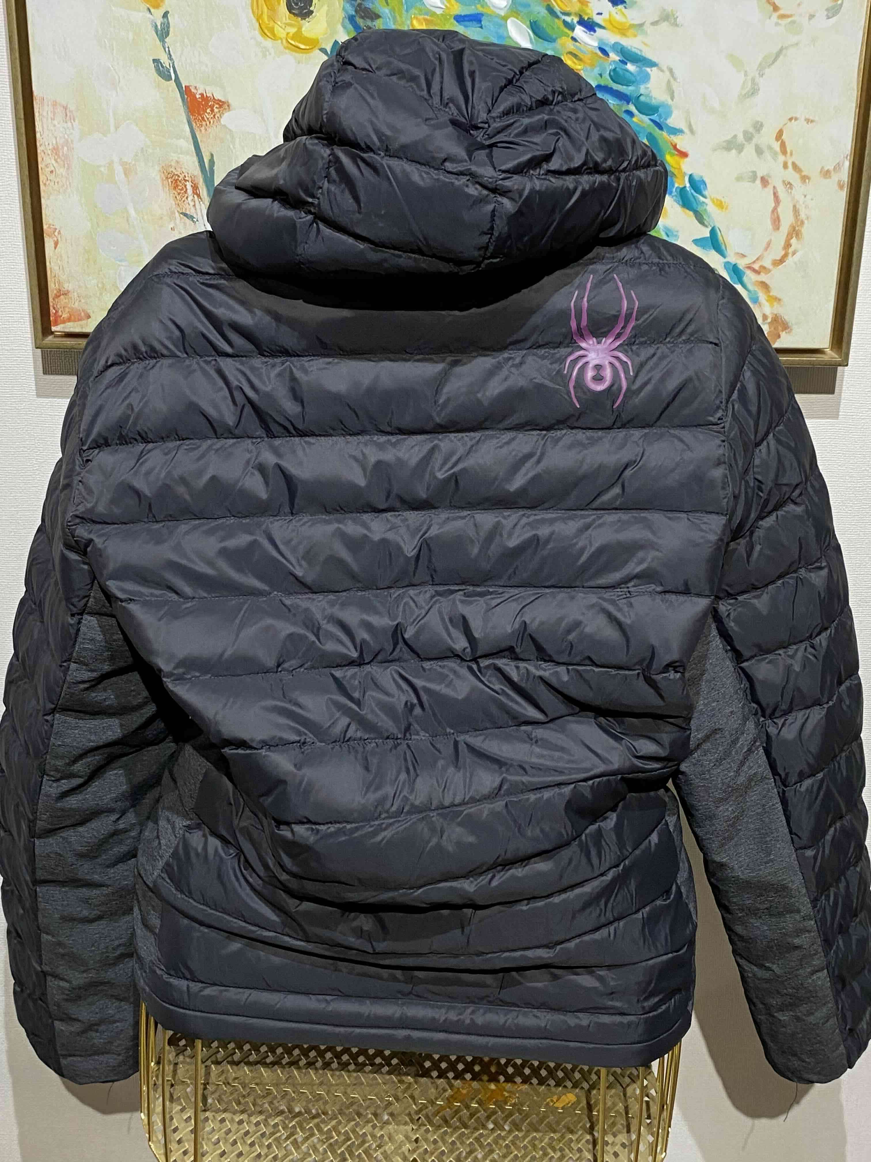 Chaqueta puffer negro con capucha Spyder - miniatura 2