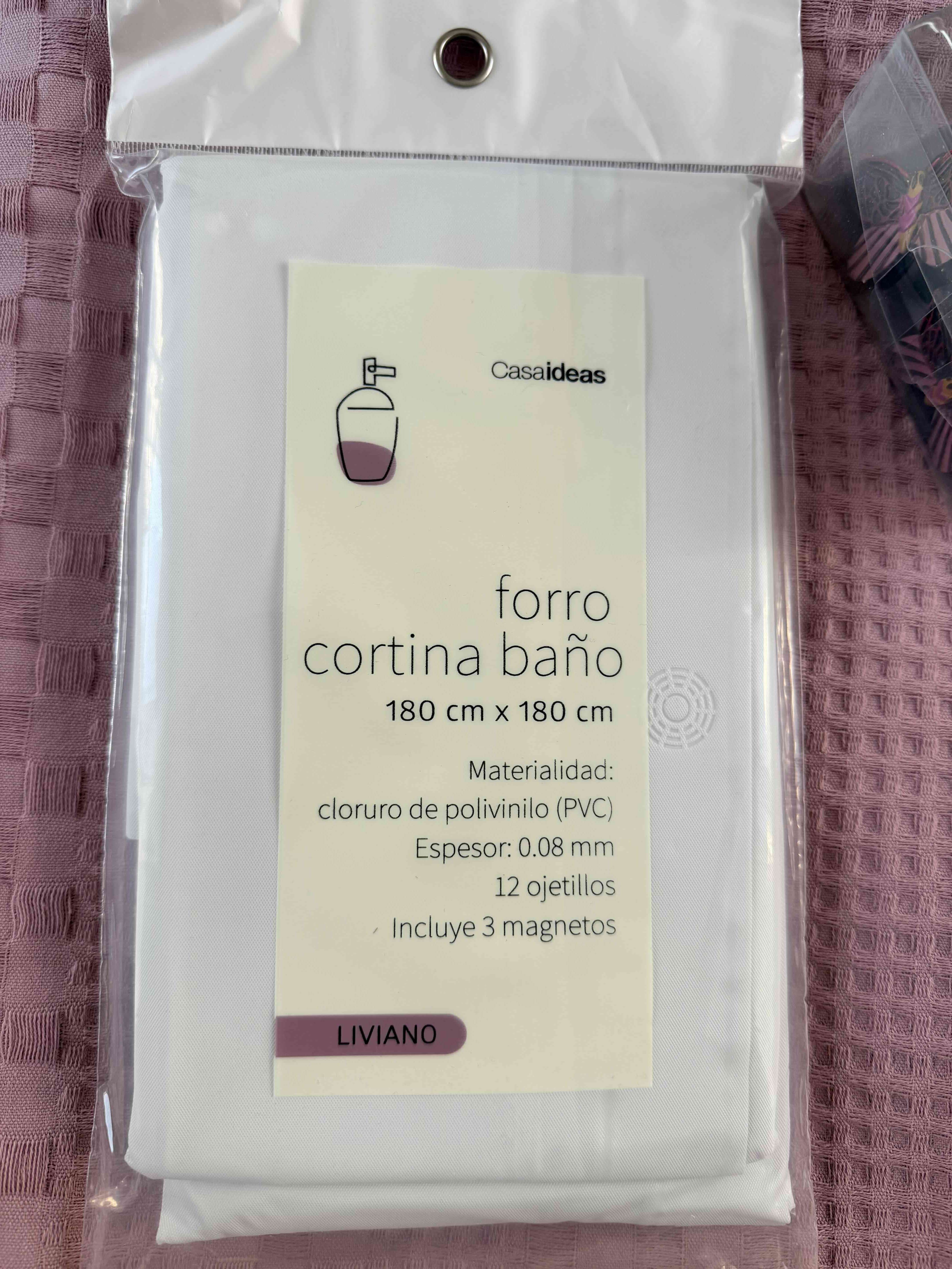 Set cortina y ganchos de baño - miniatura 2