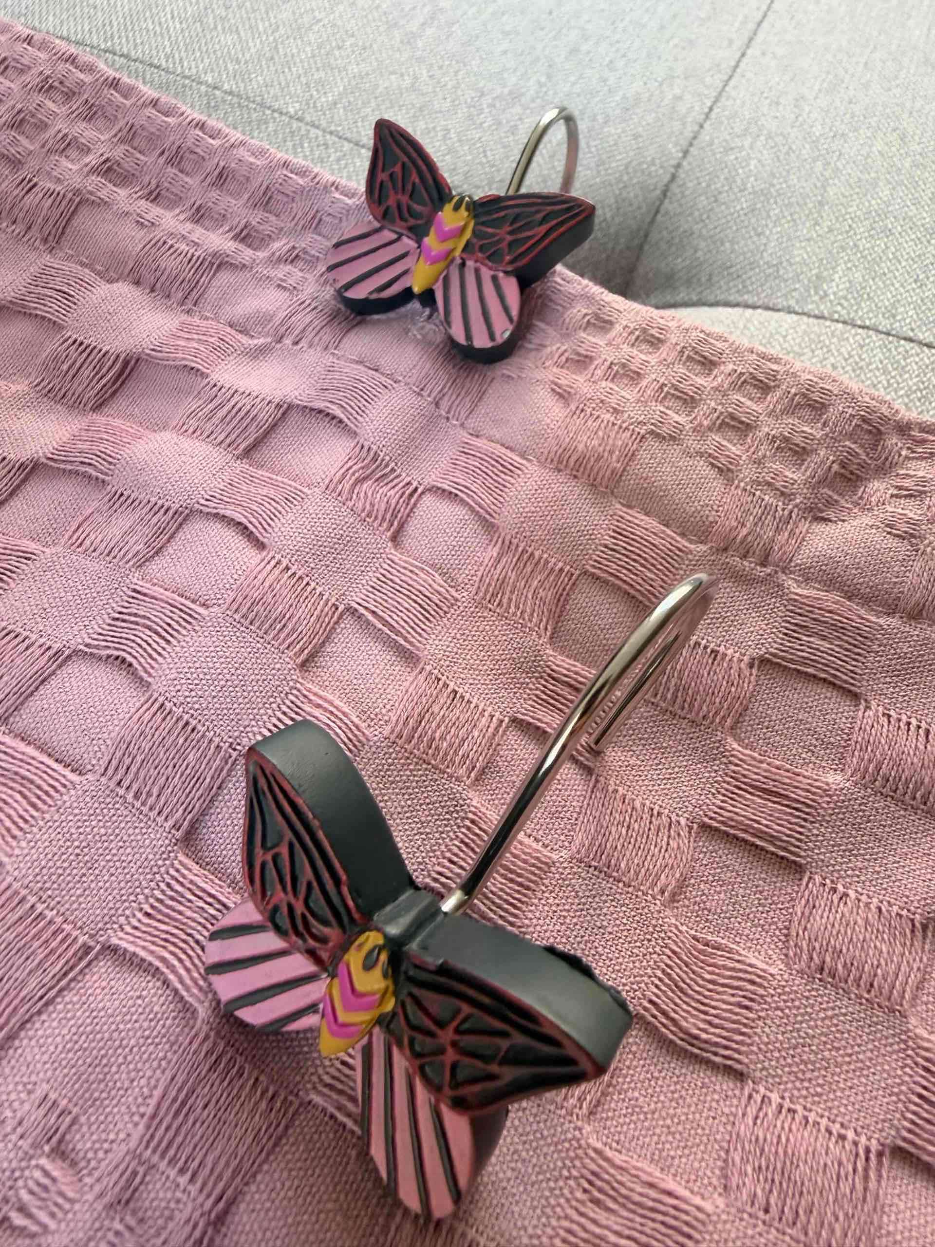 Set cortina y ganchos de baño - miniatura 3