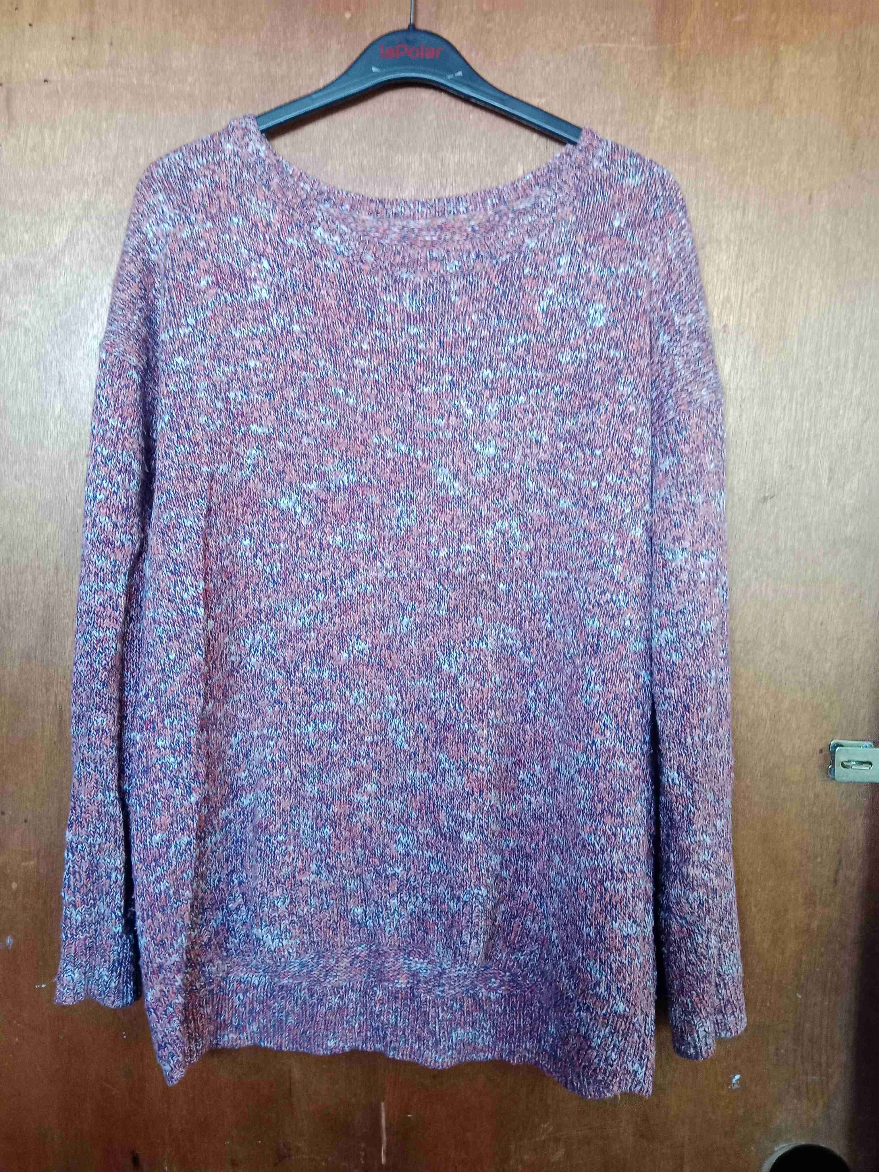 Suéter jaspeado multicolor