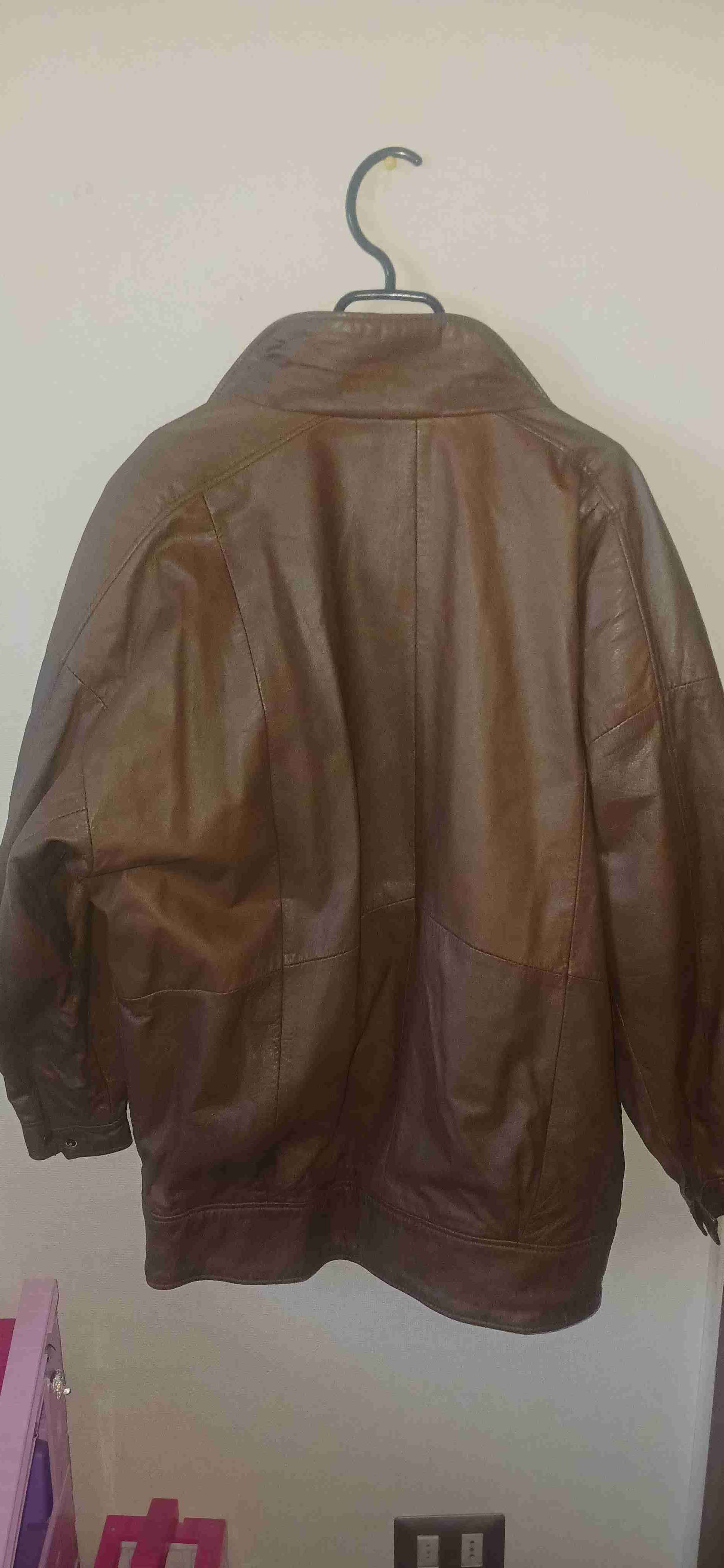 Chaqueta de cuero marrón - miniatura 5