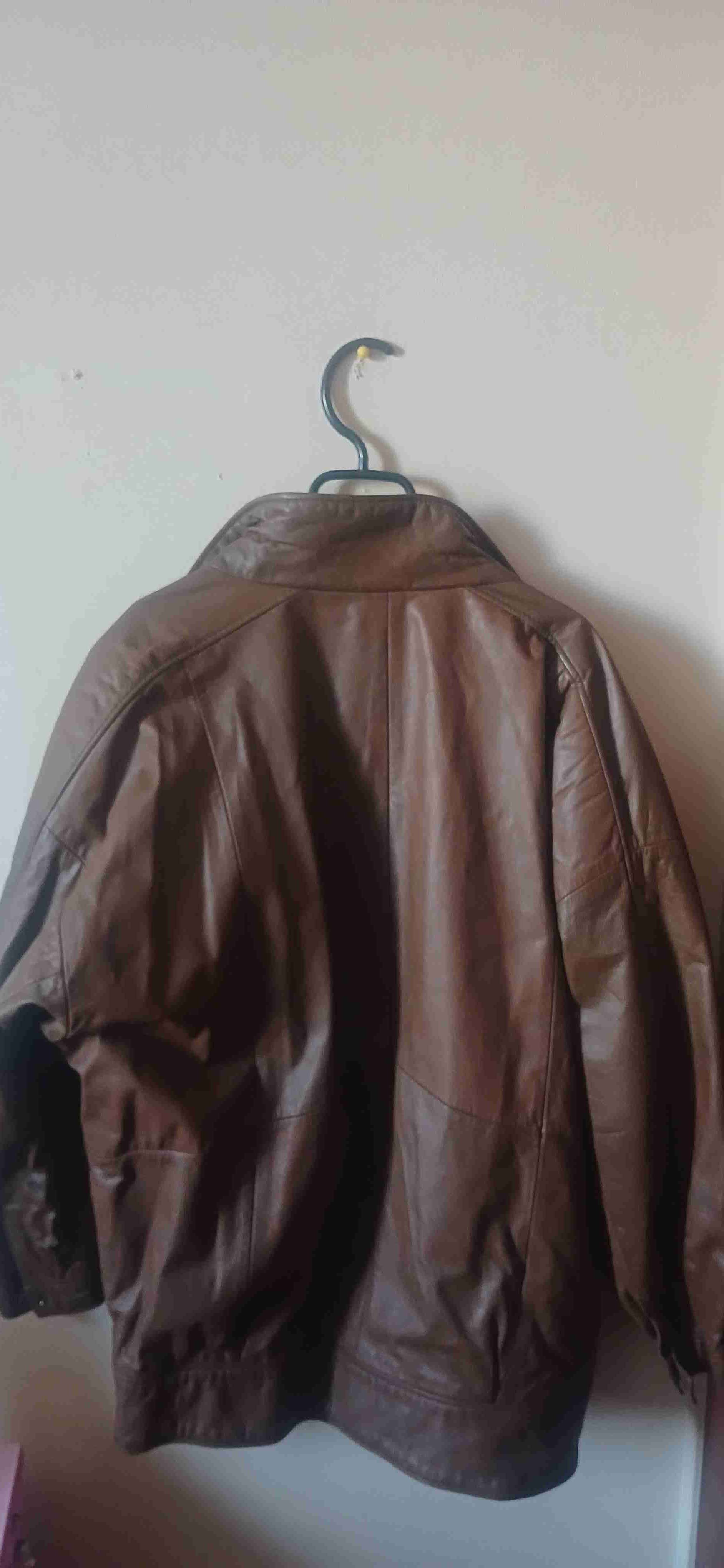 Chaqueta de cuero marrón - miniatura 6