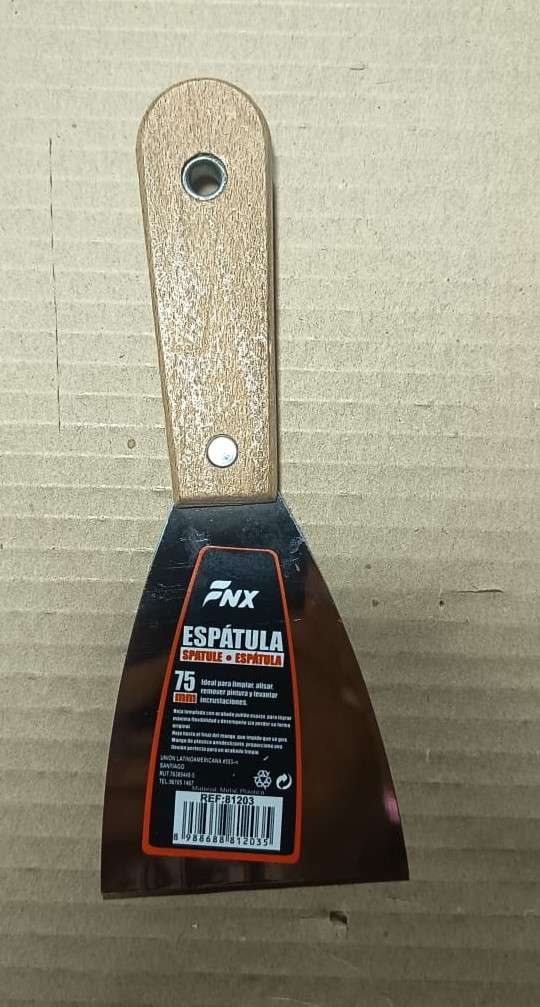 Espátula Metálica 3" FNX - Mango de Madera - miniatura 2