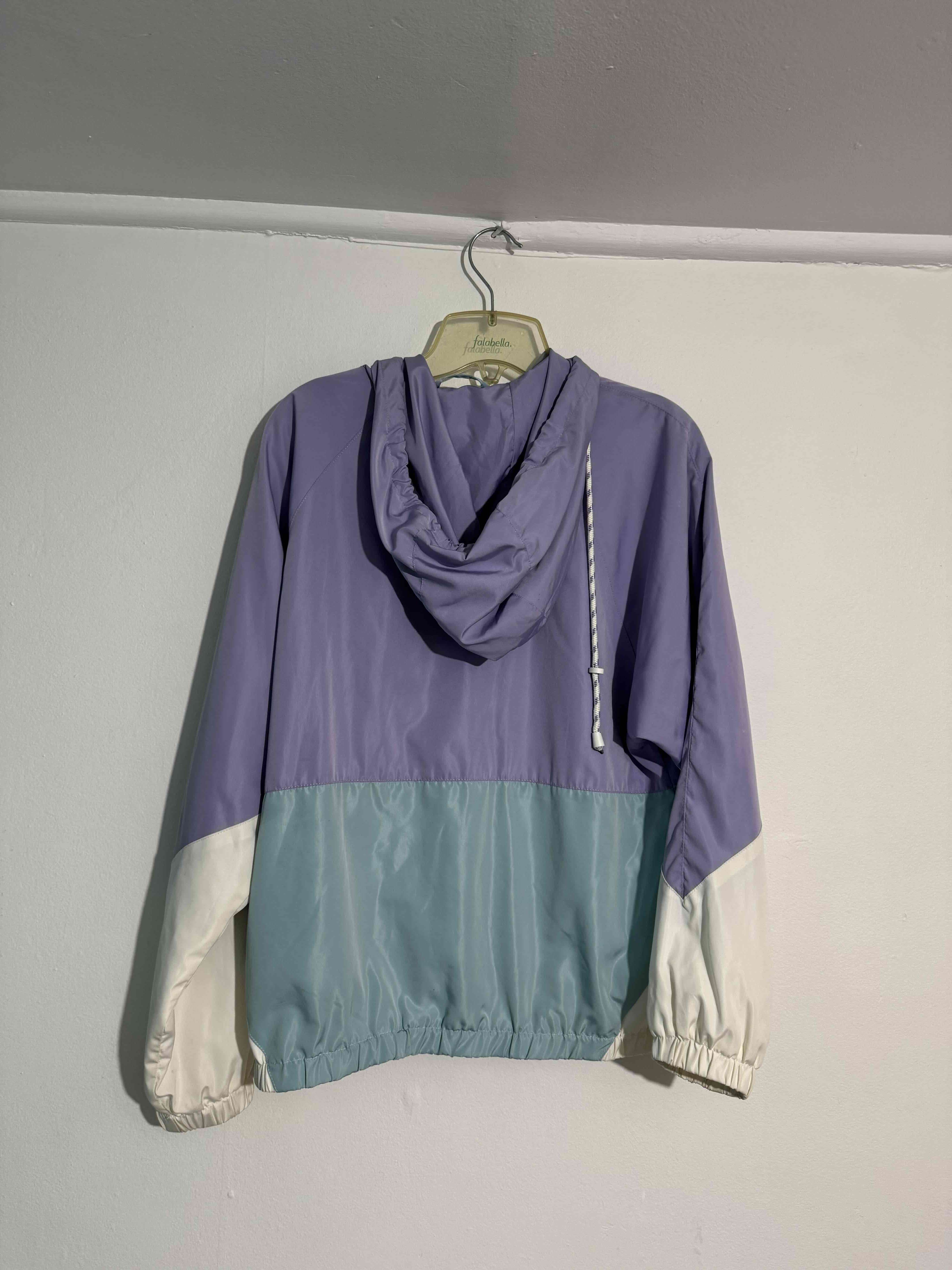 Cortaviento morado y blanco vintage - miniatura 2