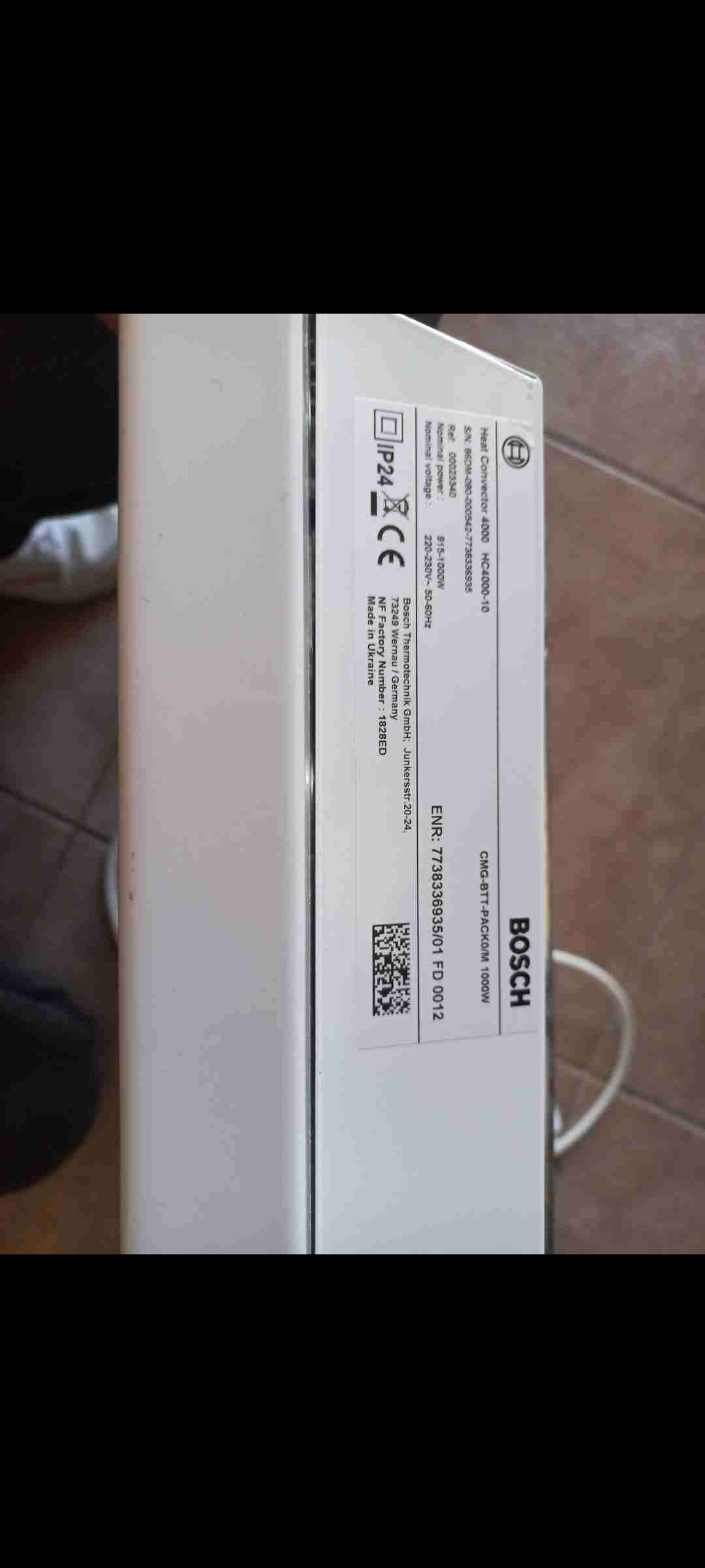 Calefactor Bosch blanco - miniatura 2