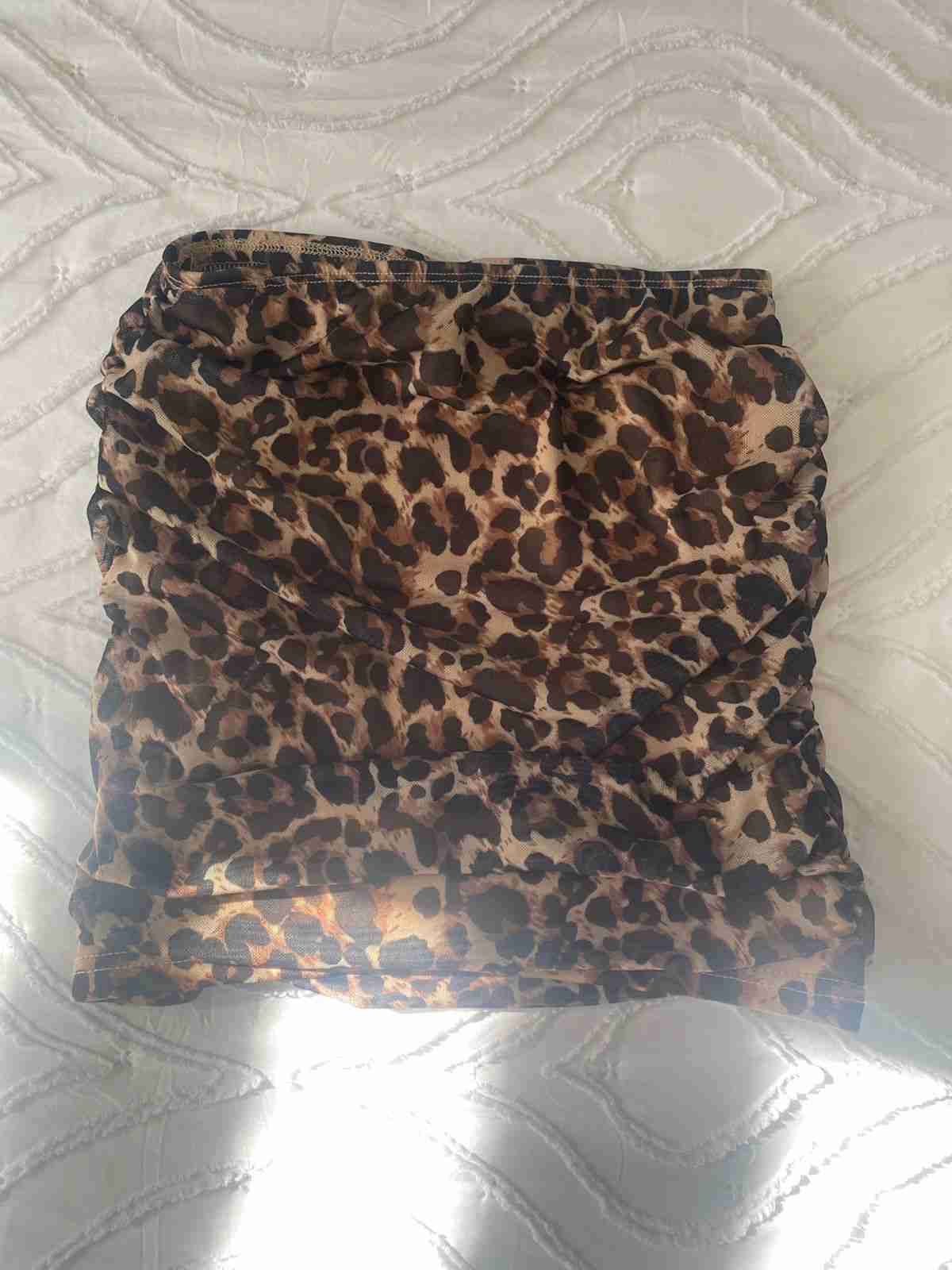 Minifalda animal print marrón - miniatura 2