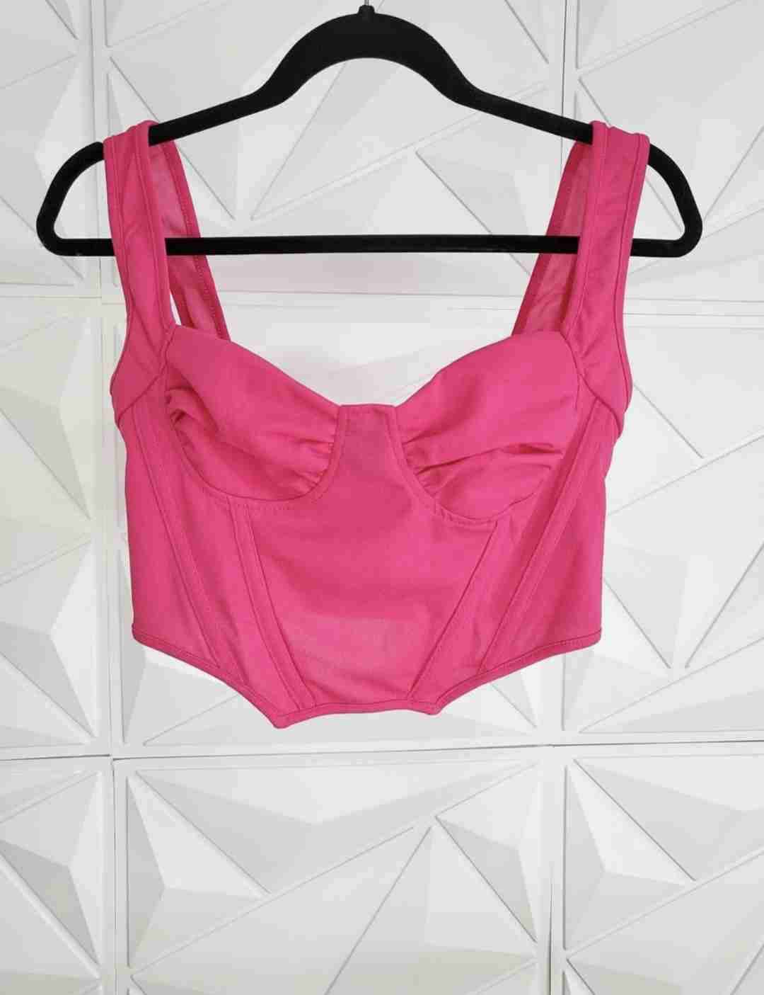 Set 3 Tops rojo blanco y fucsia tallas L - miniatura 4