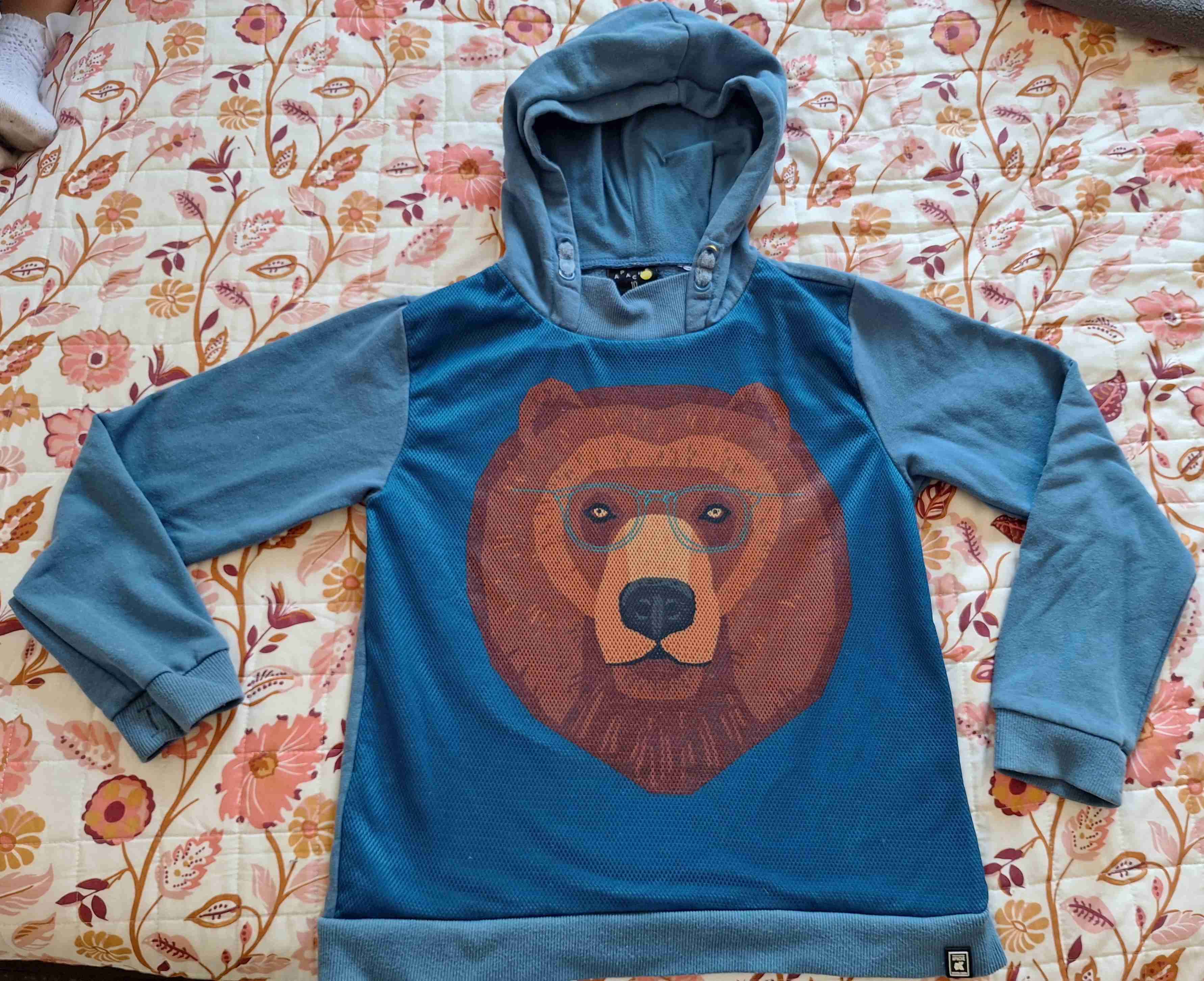 Polerón con capucha oso azul - miniatura 2
