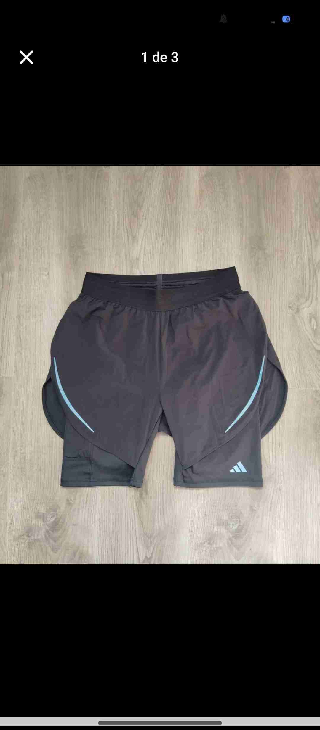 Shorts deportivos negros - miniatura 1