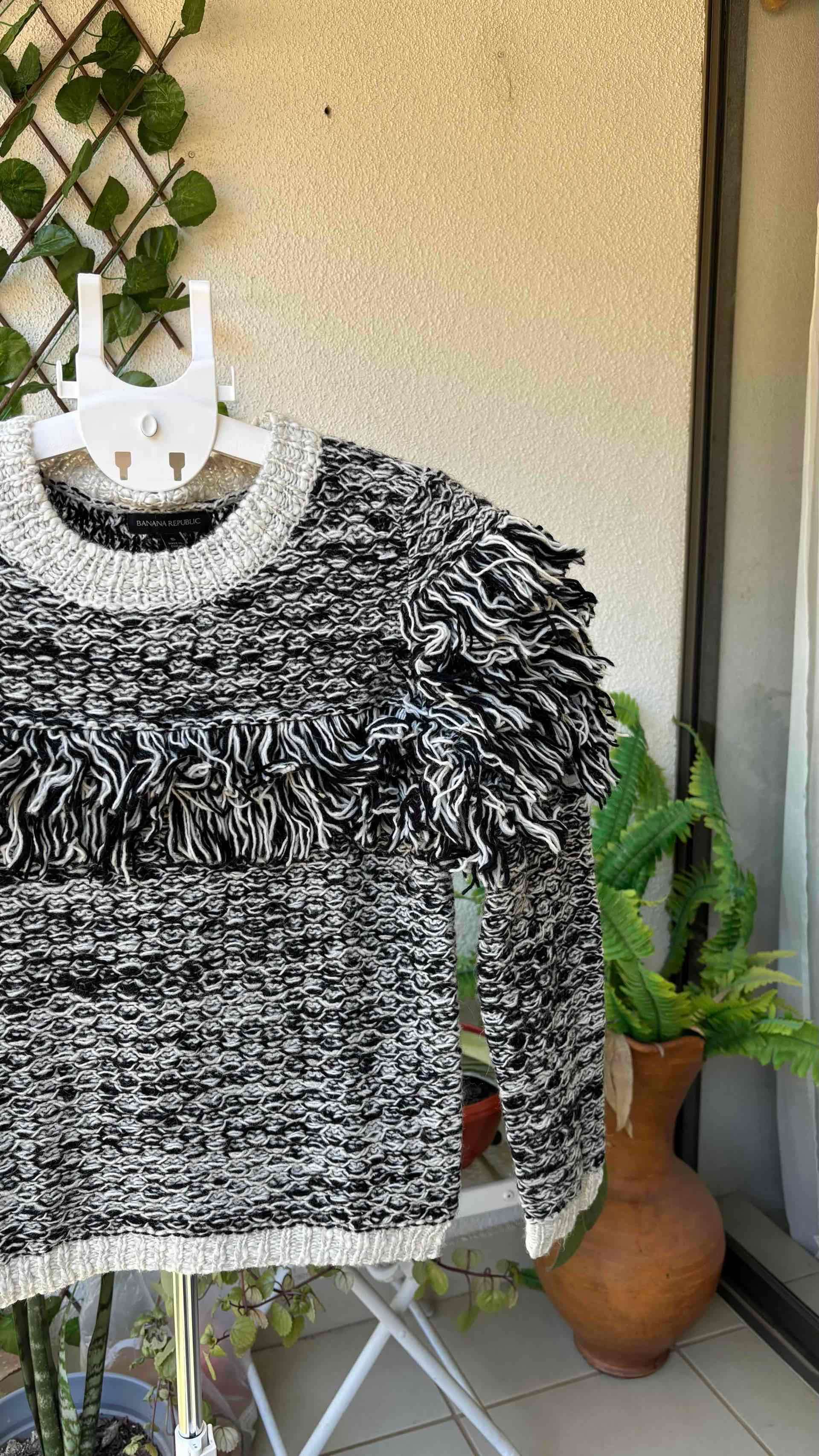 Suéter de lana con flecos - miniatura 2