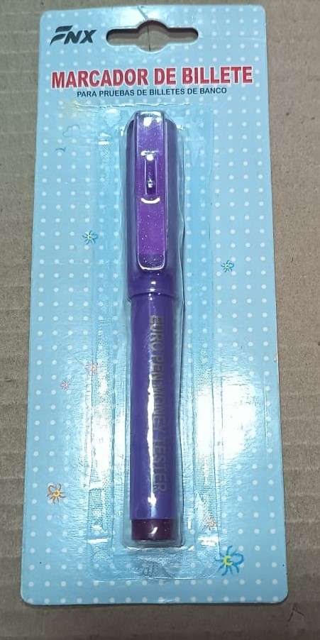 Lápiz Detector de Billetes Falsos con Linterna UV - miniatura 1