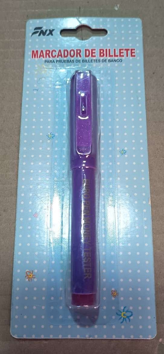 Lápiz Detector de Billetes Falsos con Linterna UV - miniatura 2