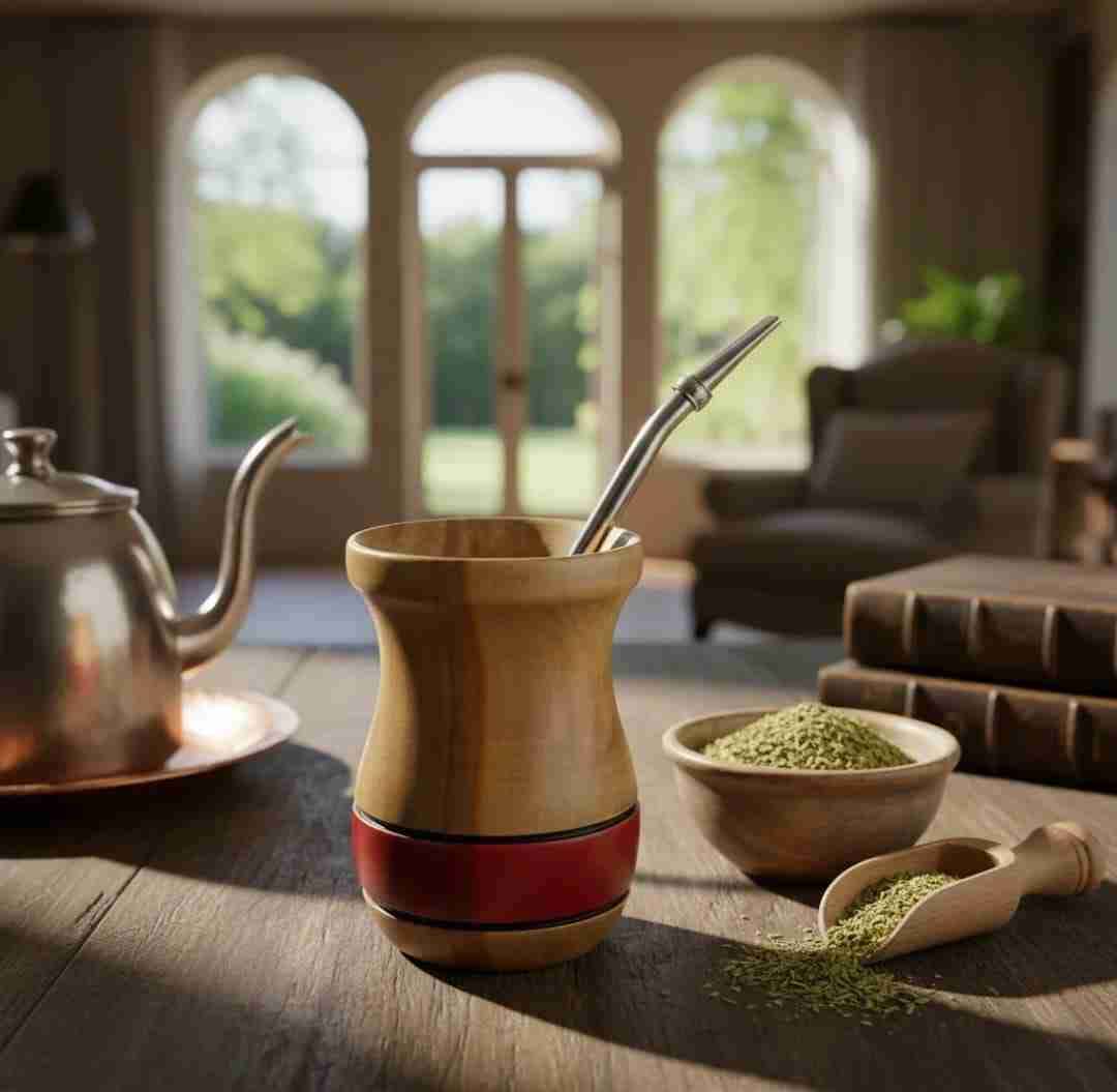 Mate de madera Palo Santo  con bombilla - miniatura 2