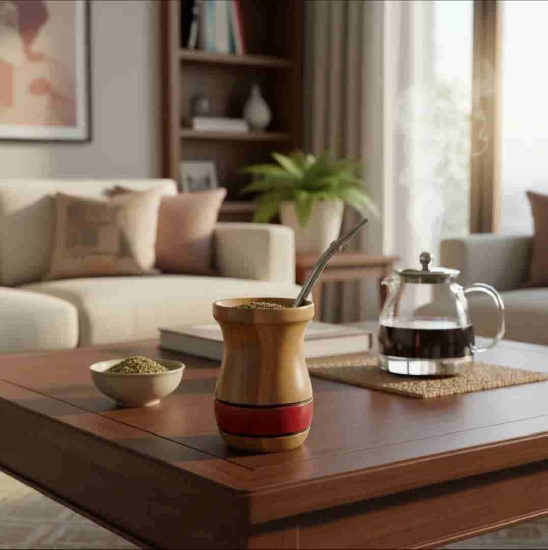 Mate de madera Palo Santo  con bombilla - miniatura 3