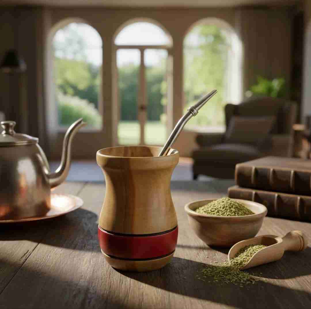 Mate de madera Palo Santo  con bombilla - miniatura 4