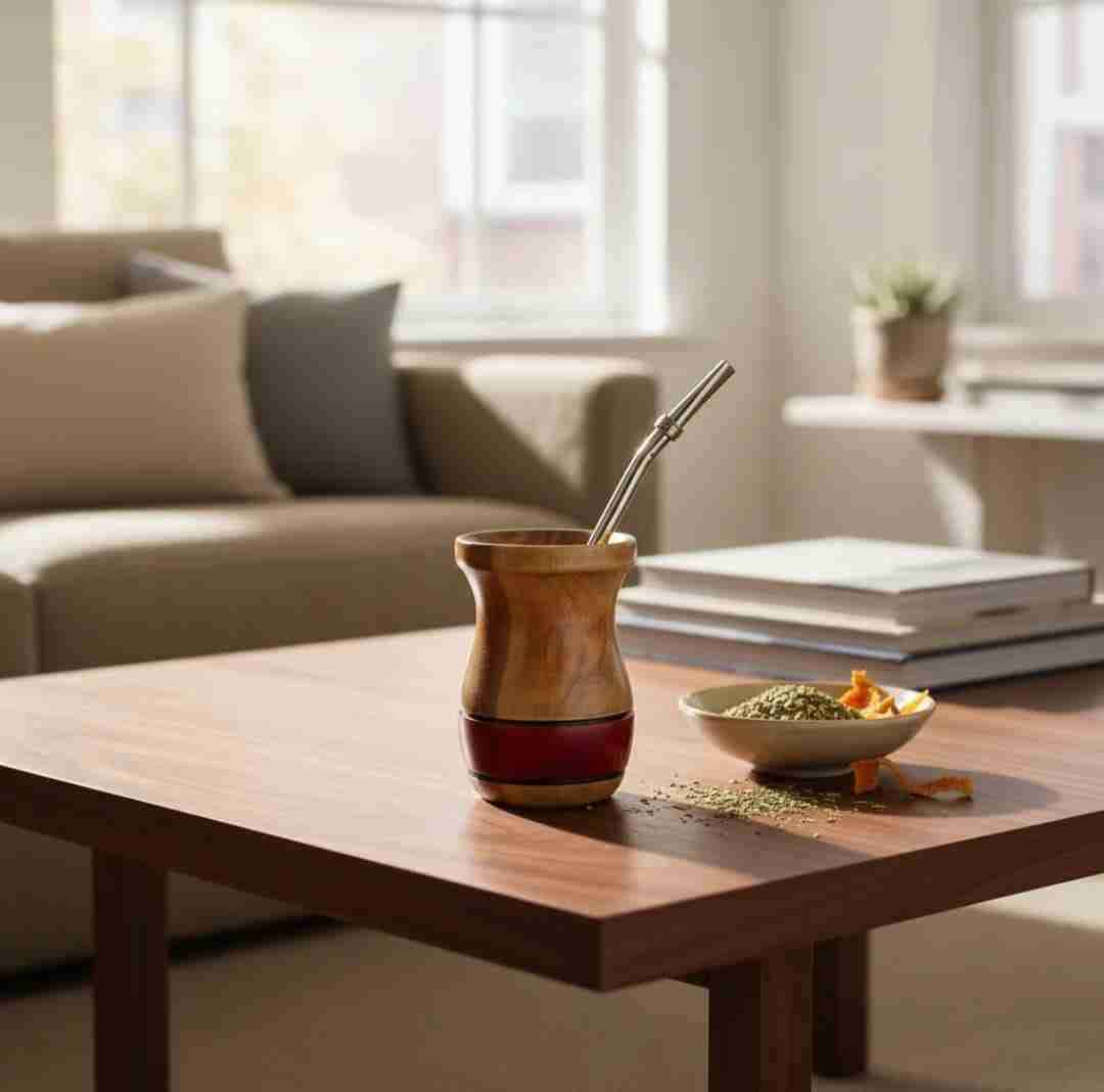 Mate de madera Palo Santo  con bombilla - miniatura 5