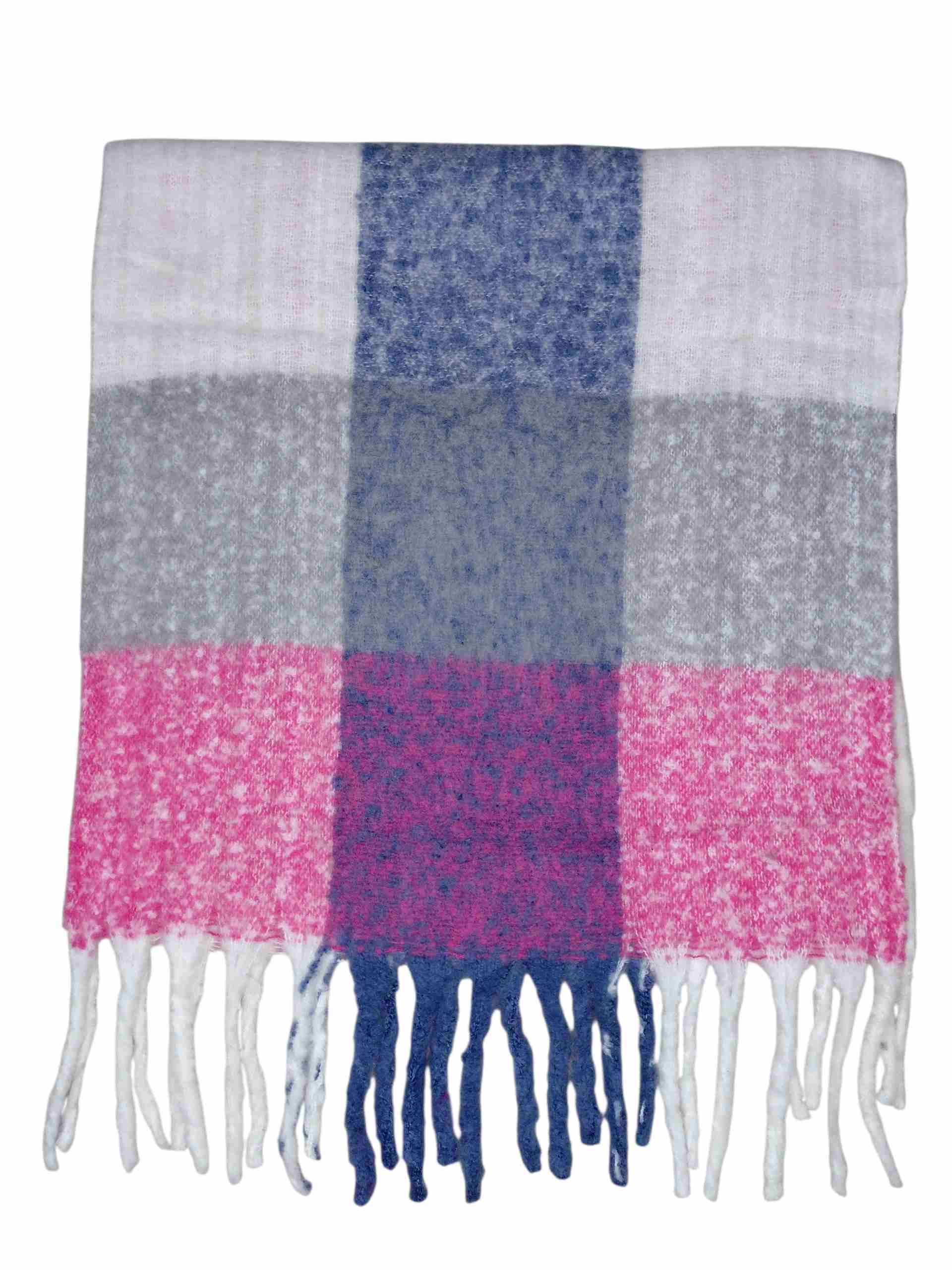 Bufanda de lana a cuadros - miniatura 2