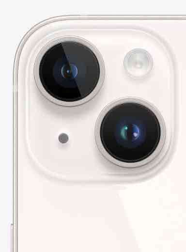 Smartphone blanco con doble cámara