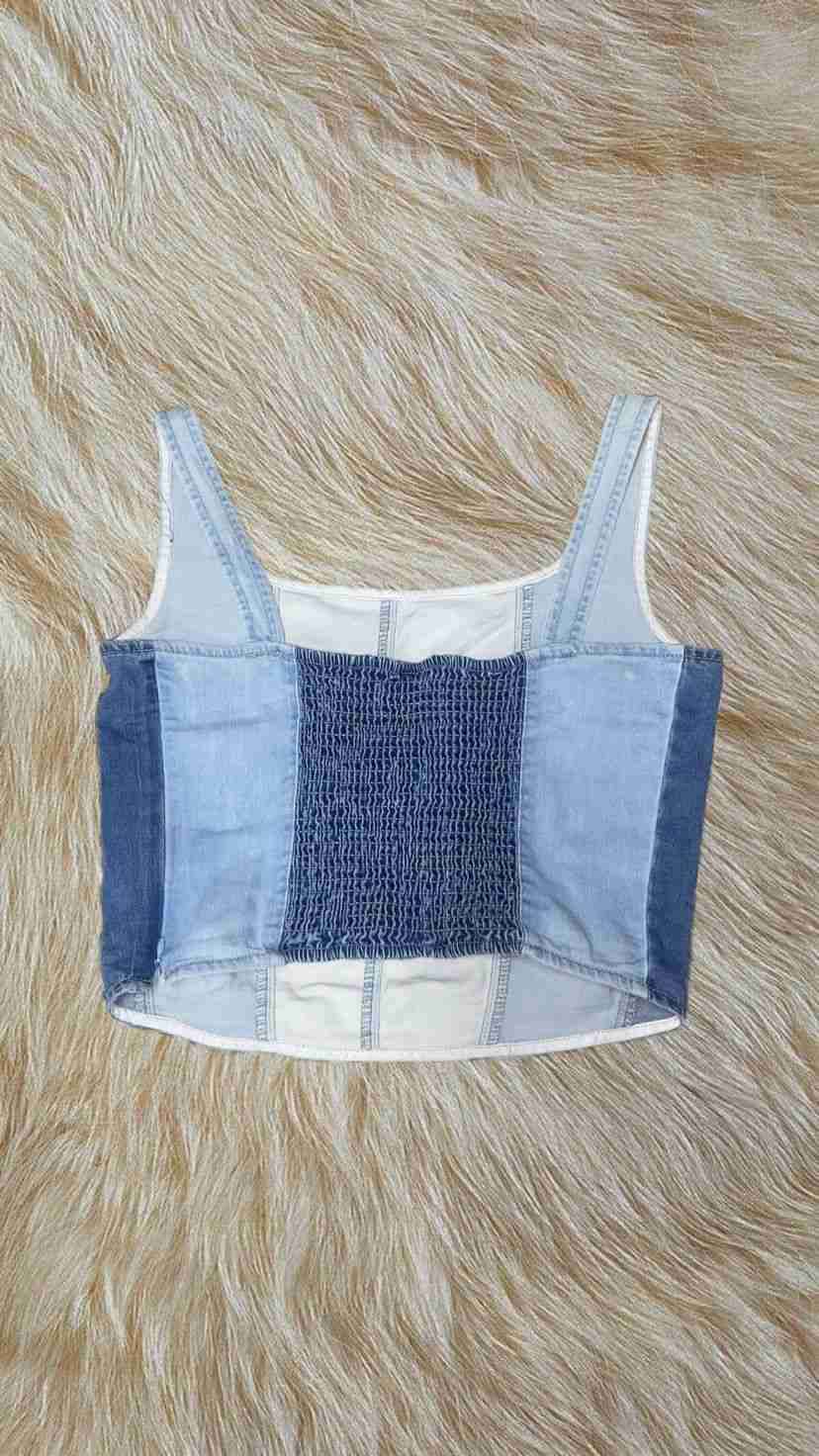 Top de mezclilla patchwork - miniatura 2