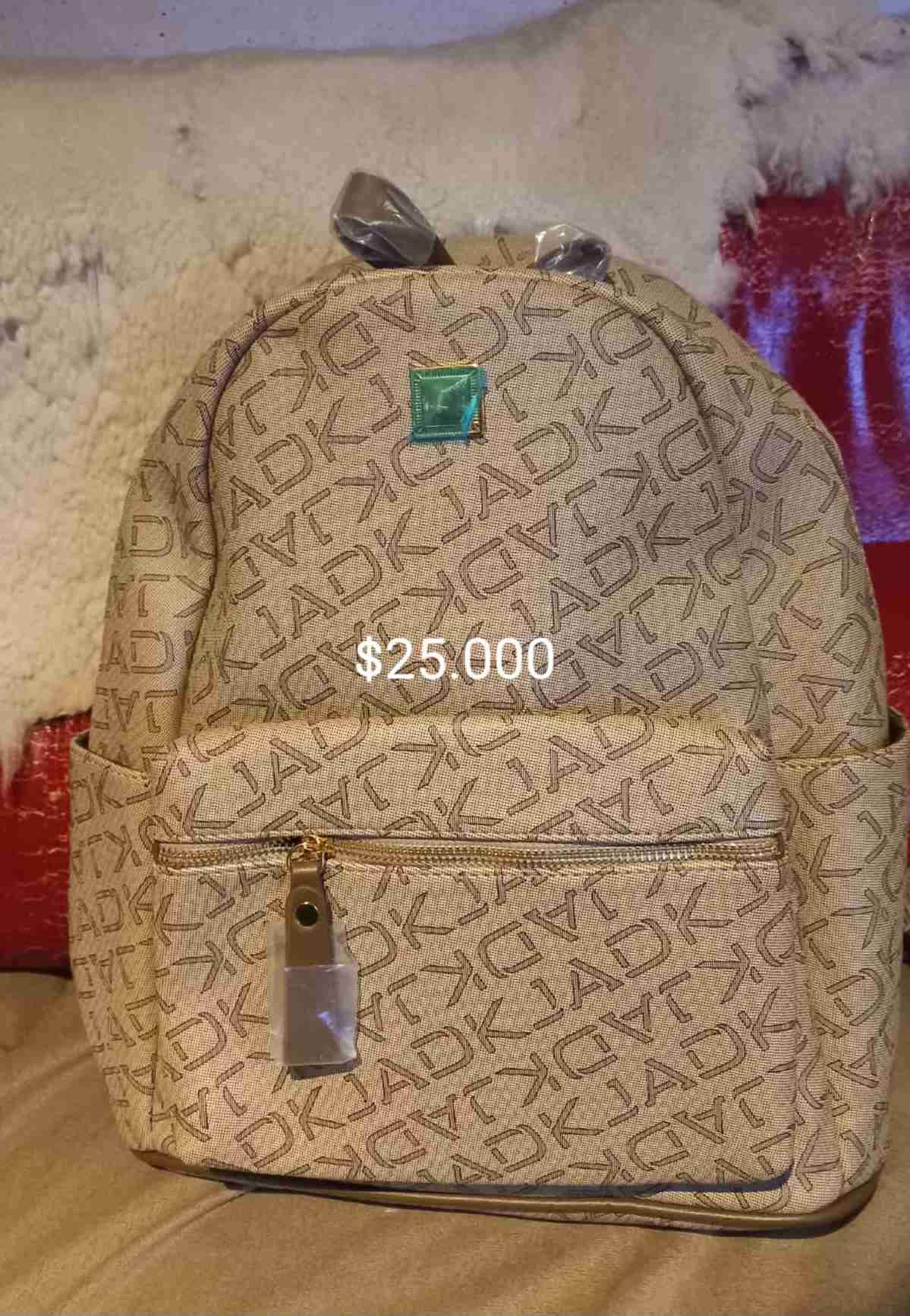 Mochila beige JADK con diseño - miniatura 1