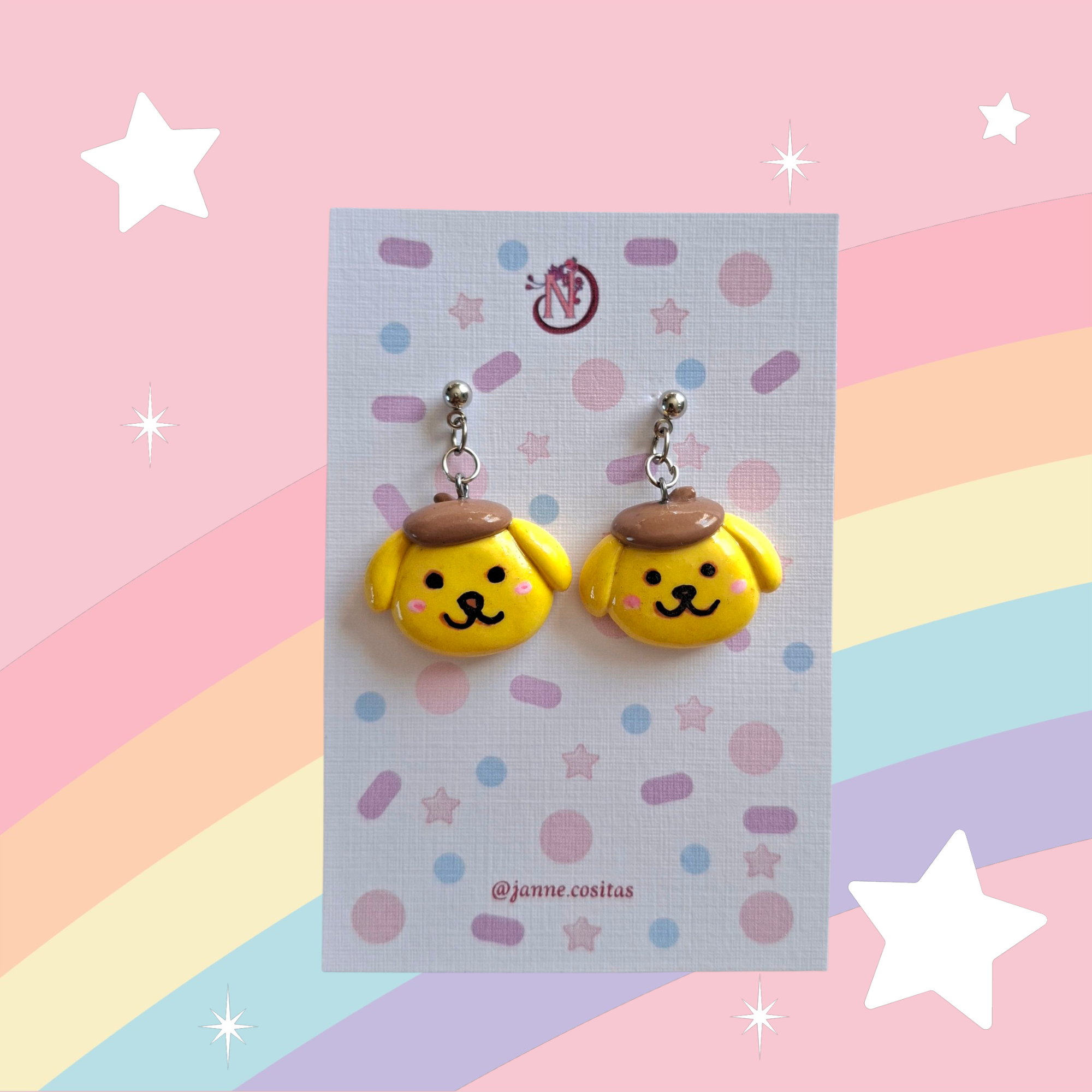 Aros perro flan amarillos - miniatura 2