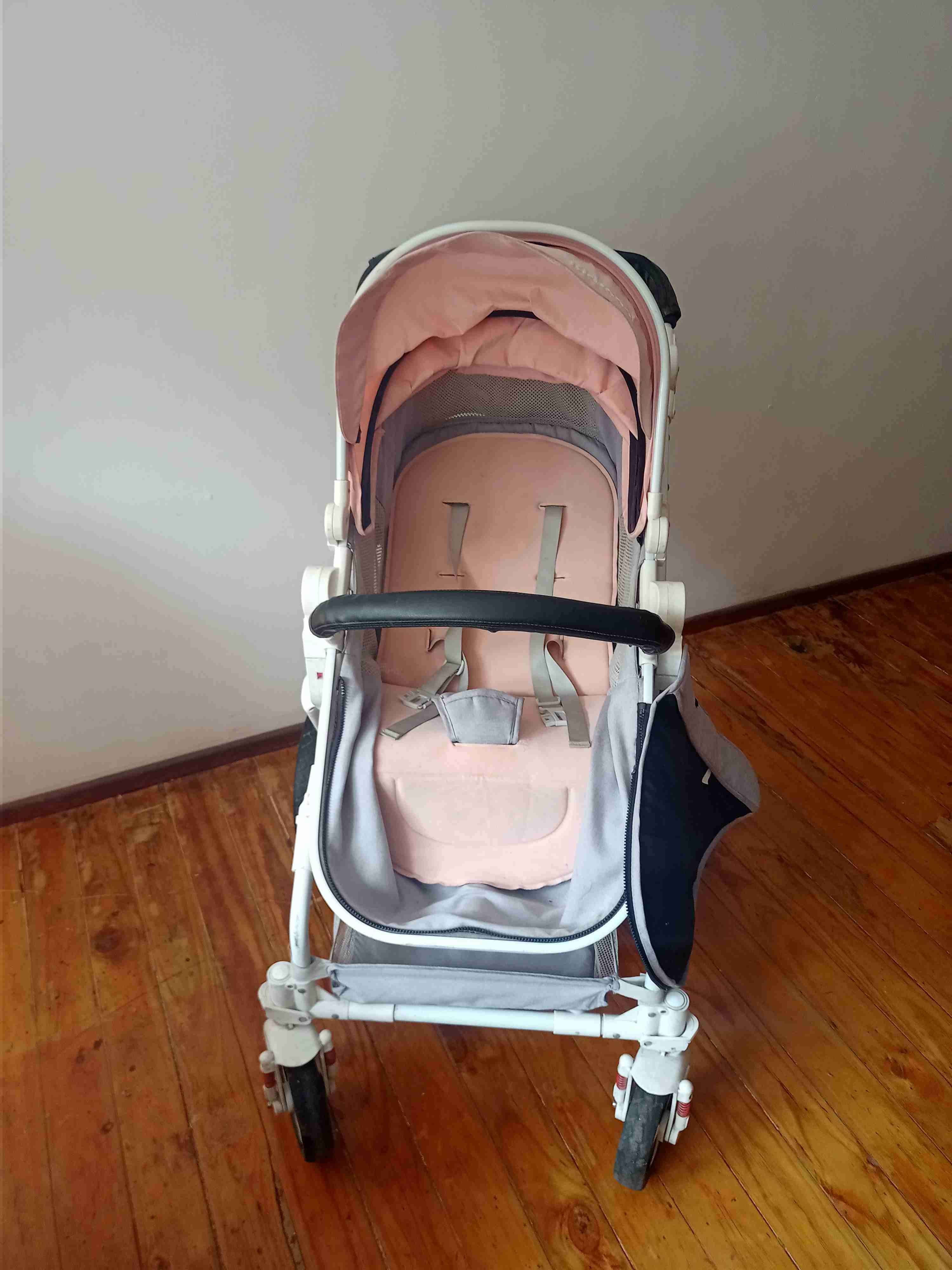 Coche cuna  y silla  para bebé rosado kidscool - miniatura 2