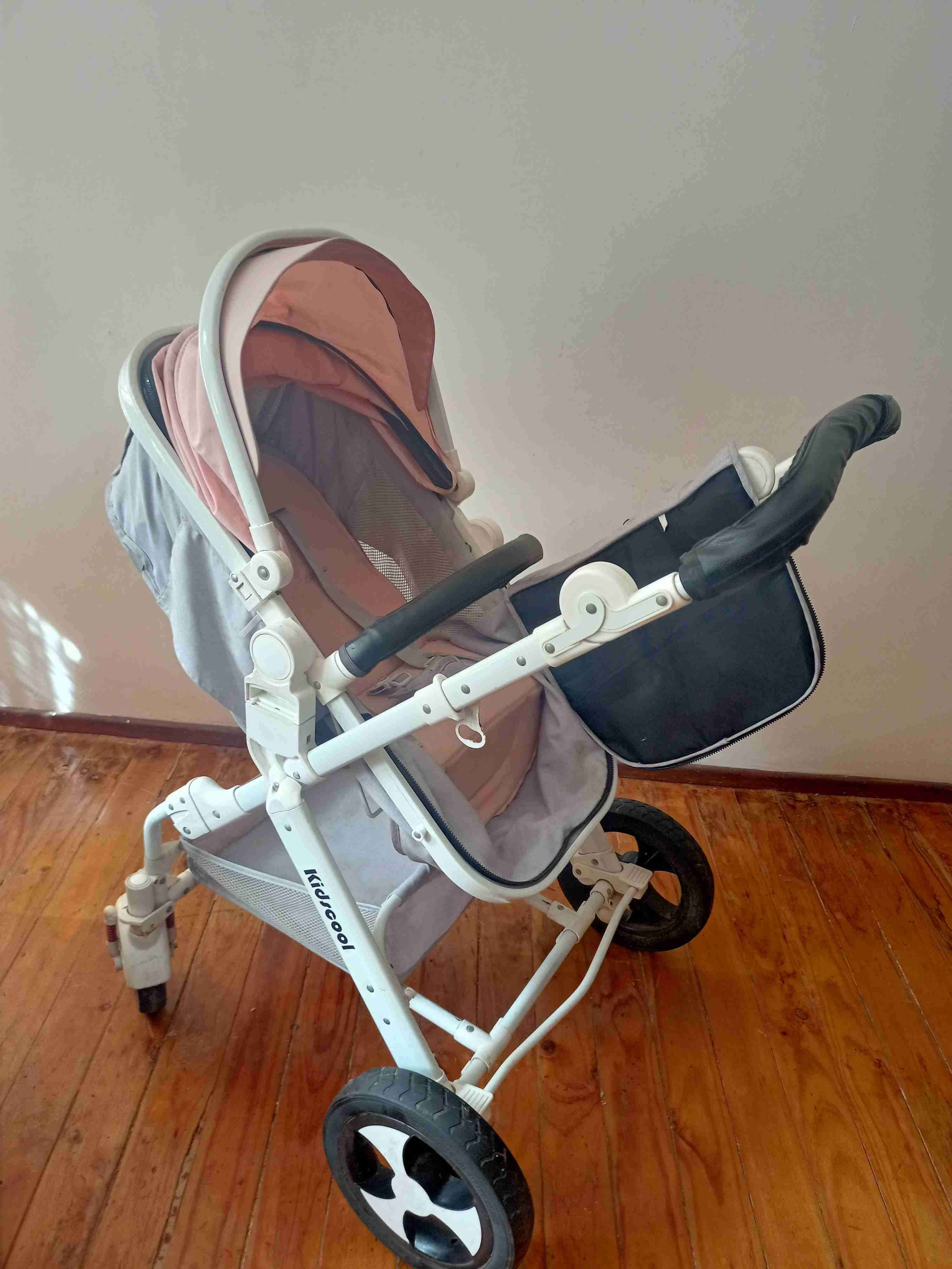 Coche cuna  y silla  para bebé rosado kidscool - miniatura 3