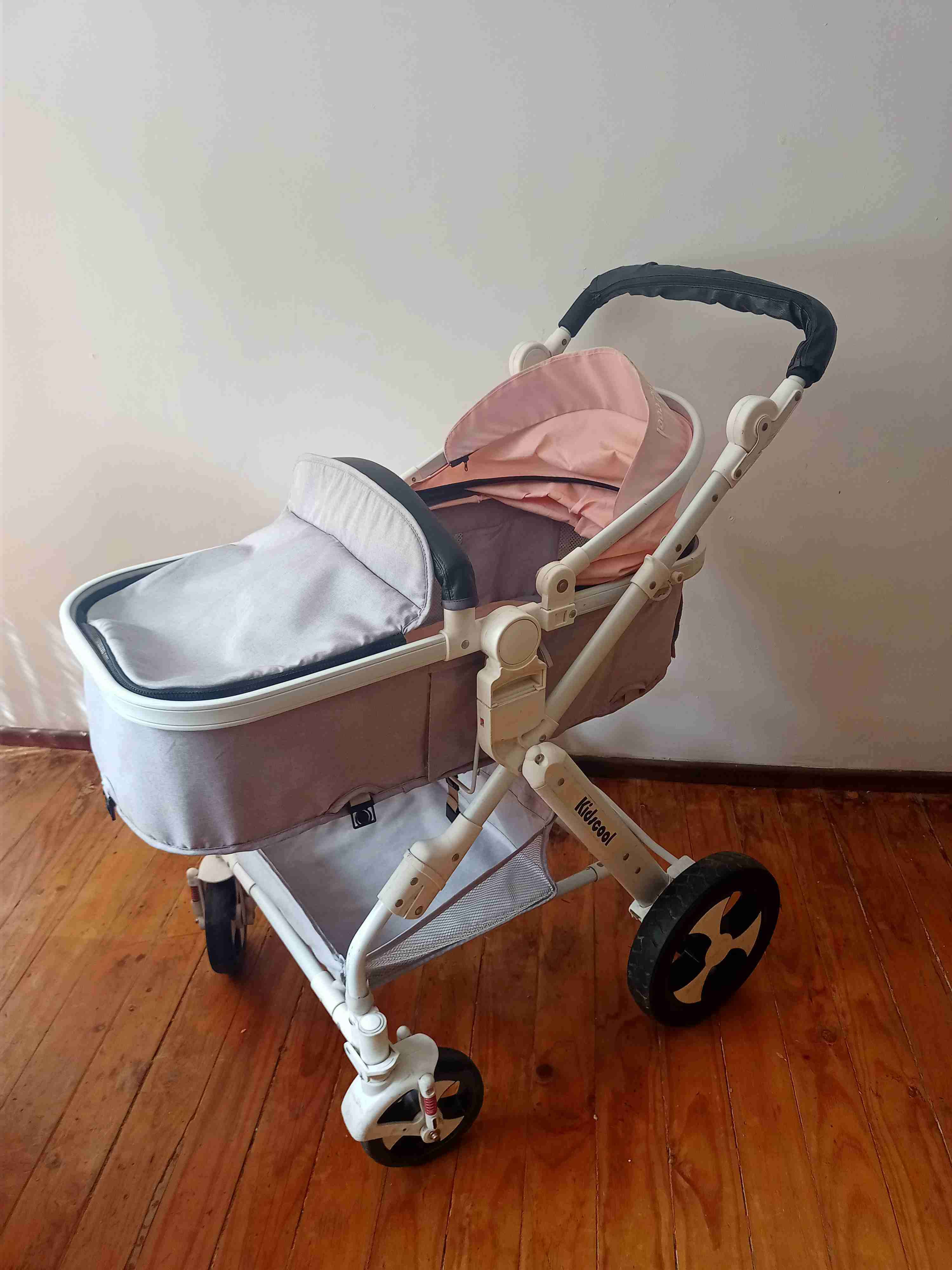 Coche cuna  y silla  para bebé rosado kidscool - miniatura 6