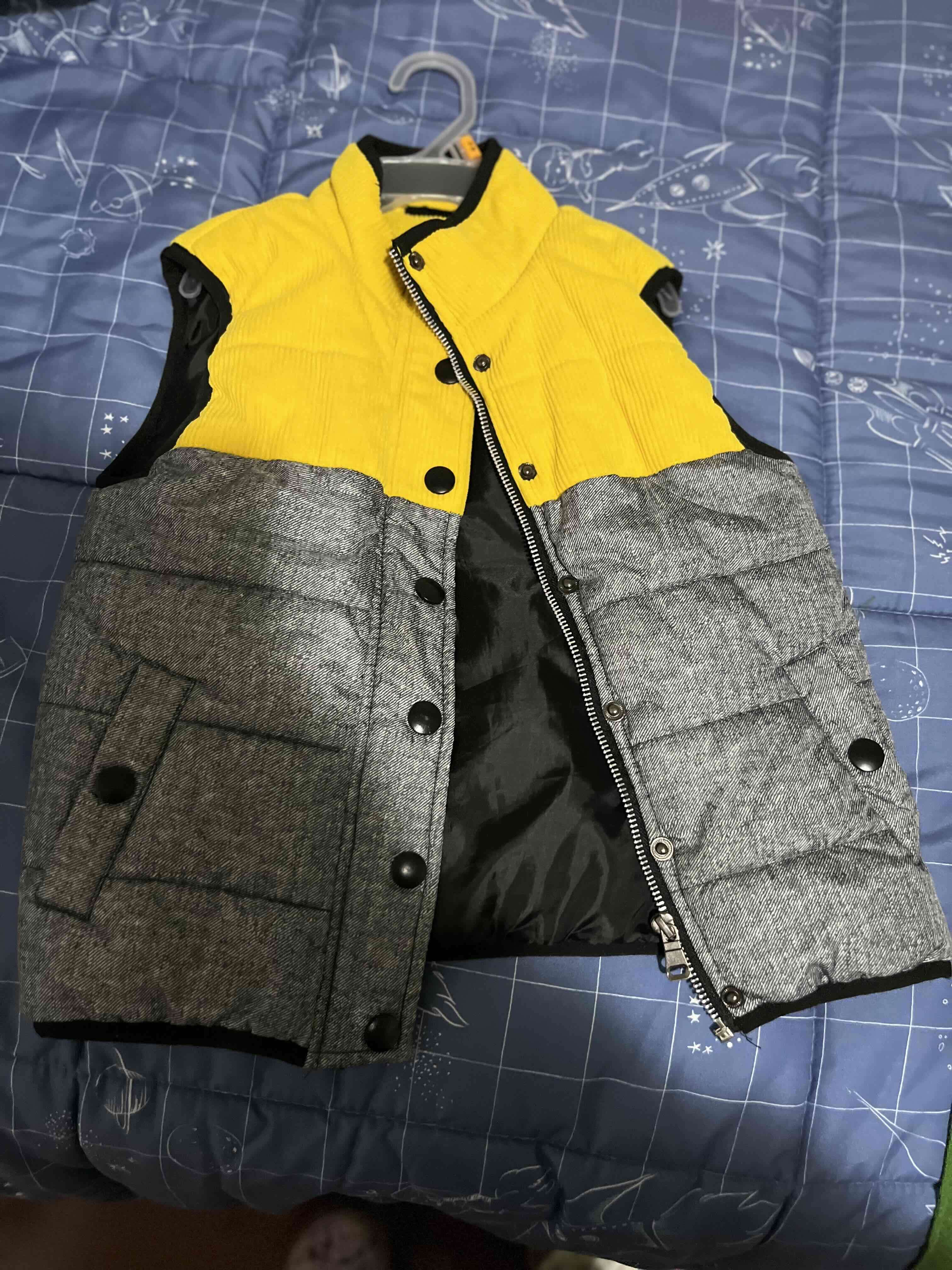 Parka infantil amarilla y gris - miniatura 2