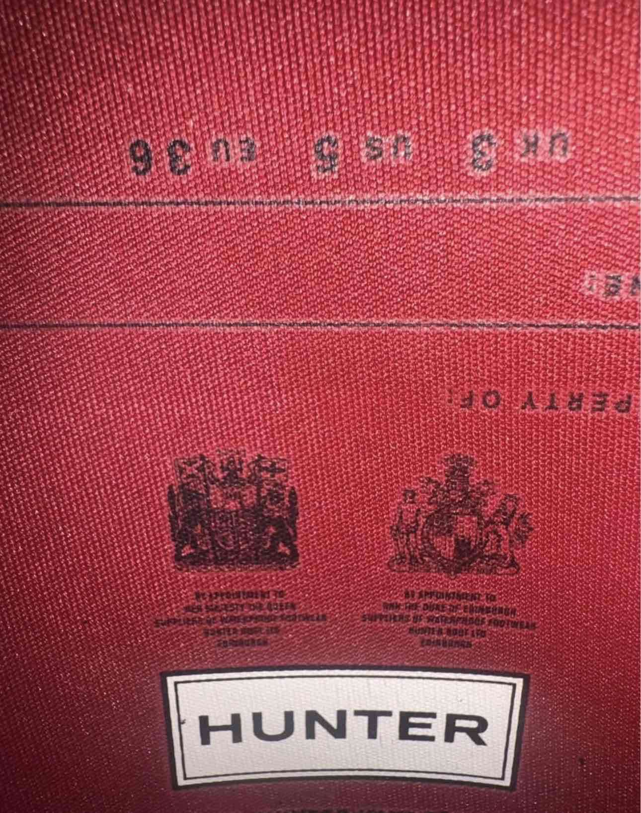 Botas de lluvia rojas Hunter 36 - miniatura 2