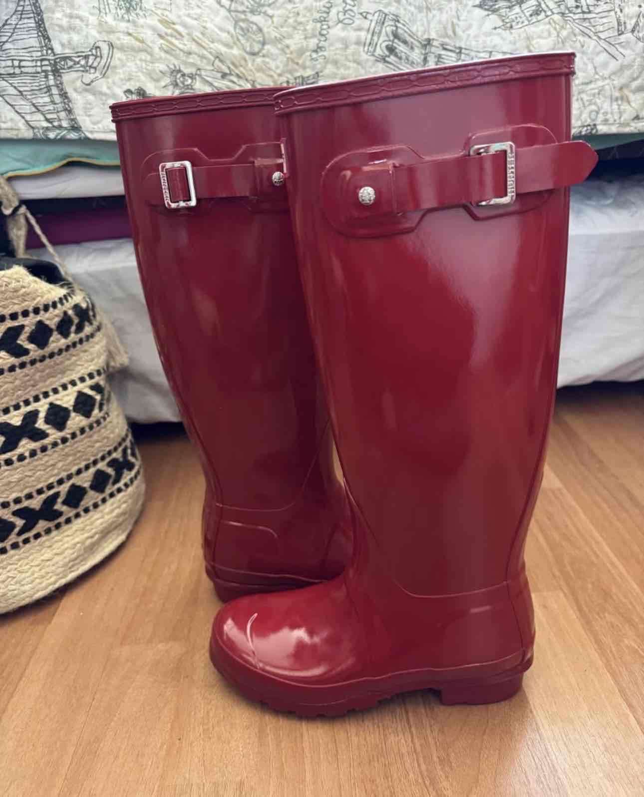 Botas de lluvia rojas Hunter 36 - miniatura 5