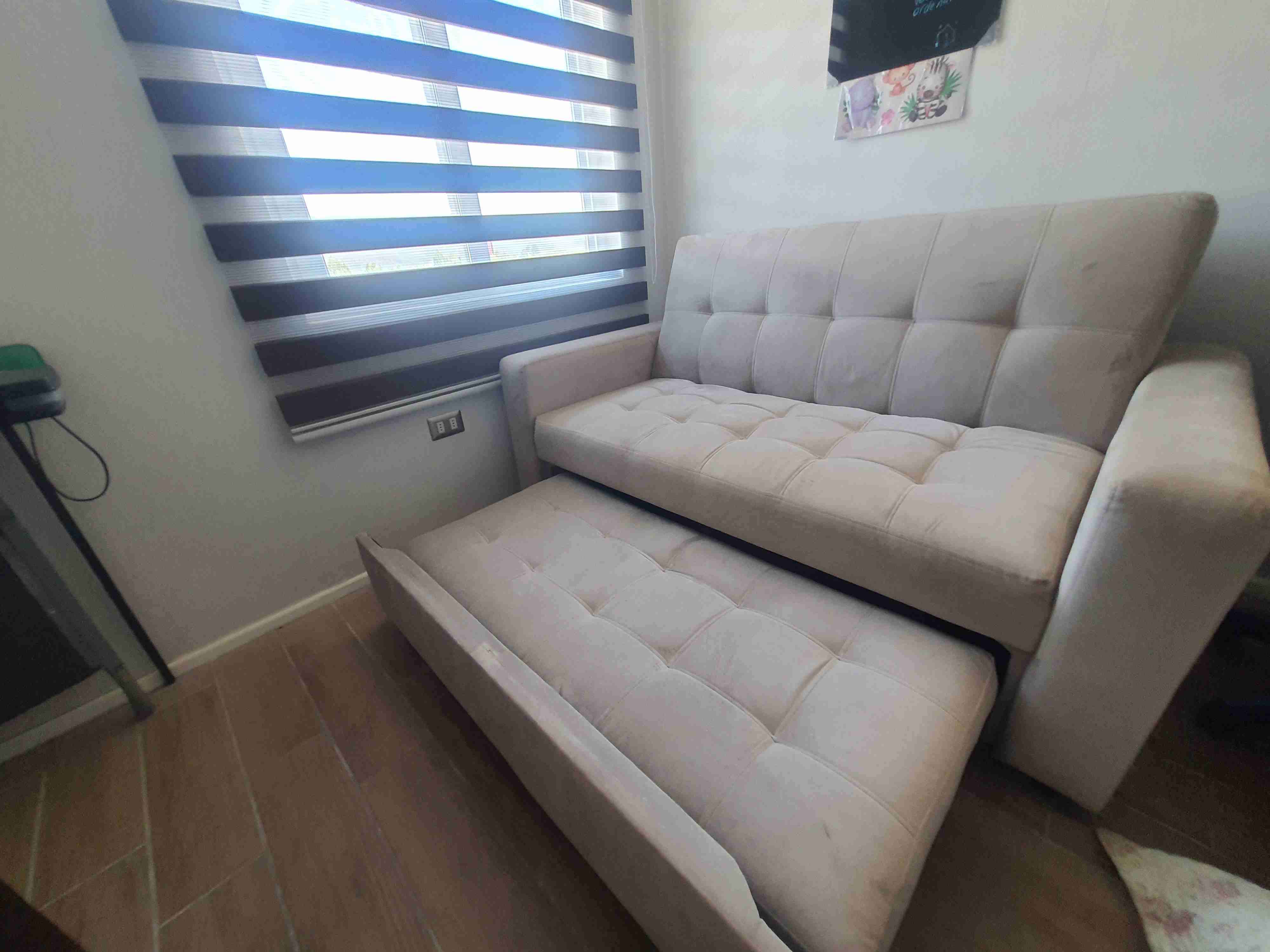 Sofá cama beige - miniatura 4