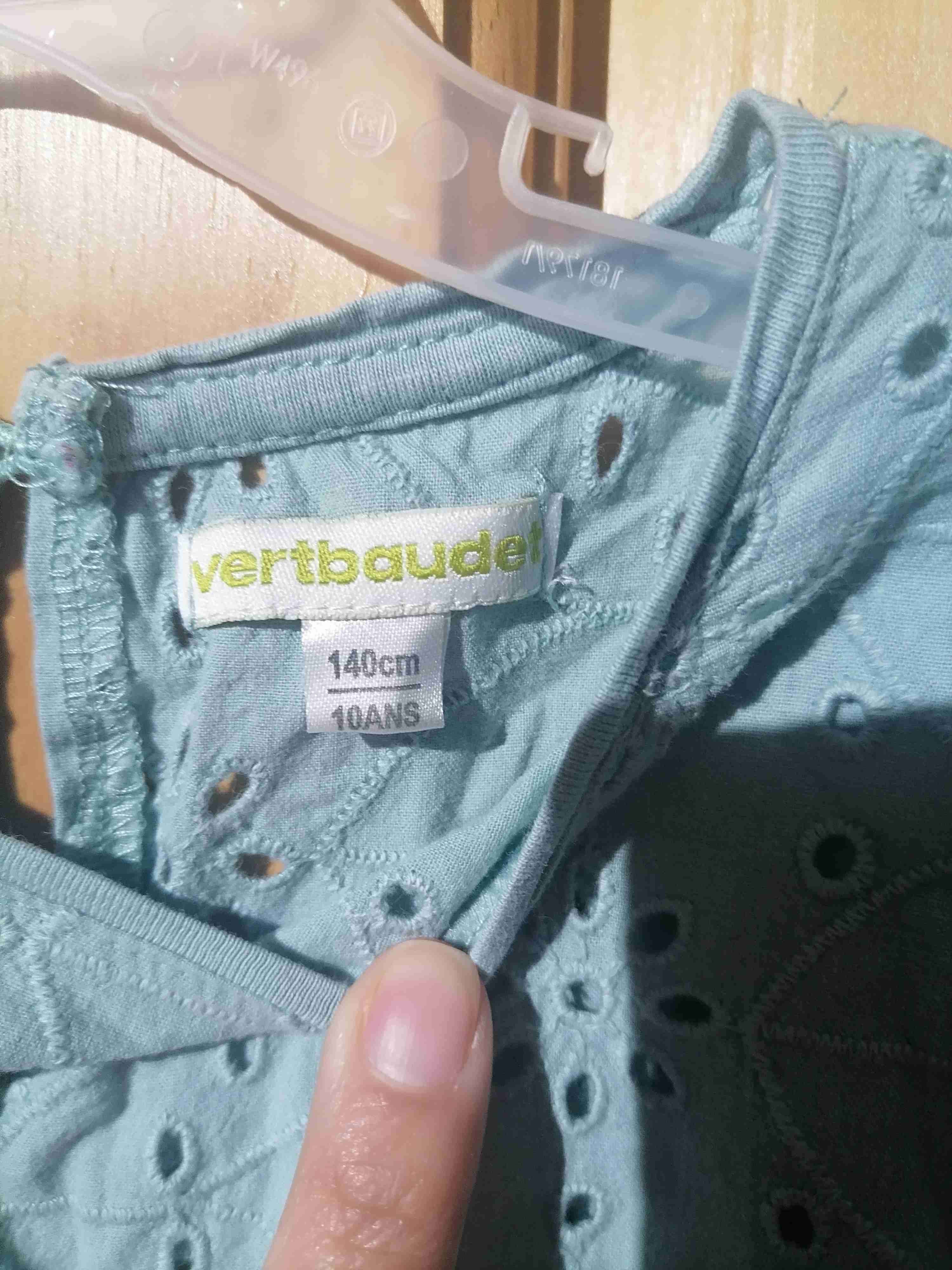 Polera turquesa con encaje - miniatura 1