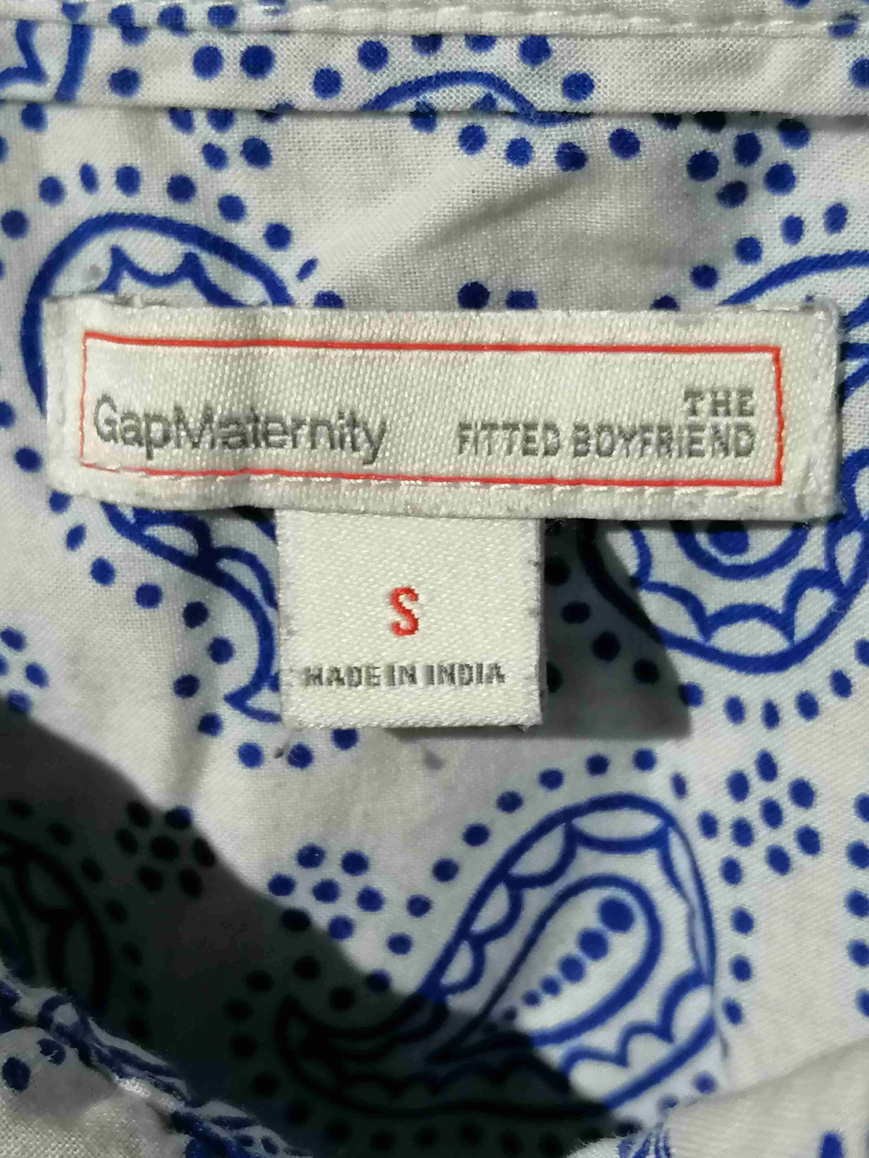 Camisa maternity azul patr3n - miniatura 1