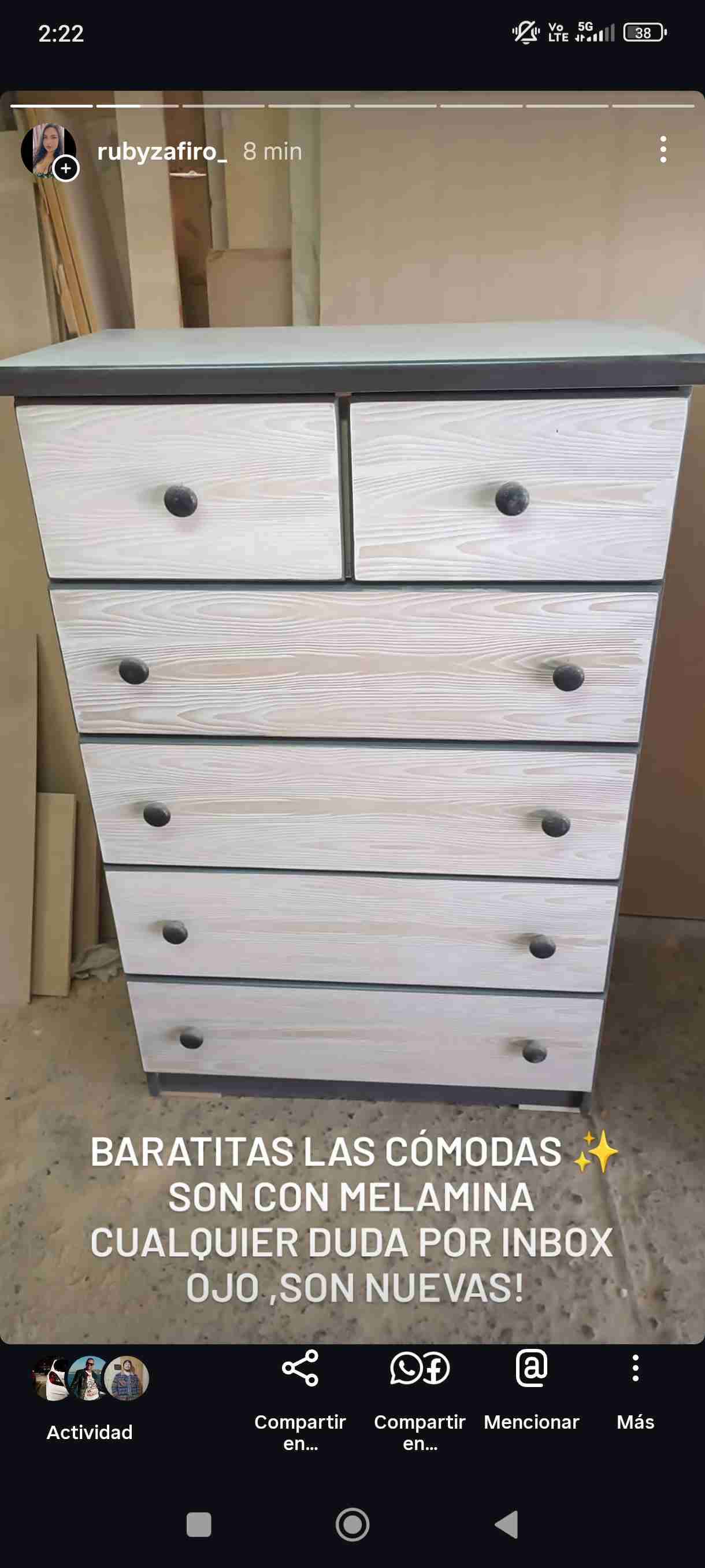 Cómoda de melamina nueva - miniatura 1