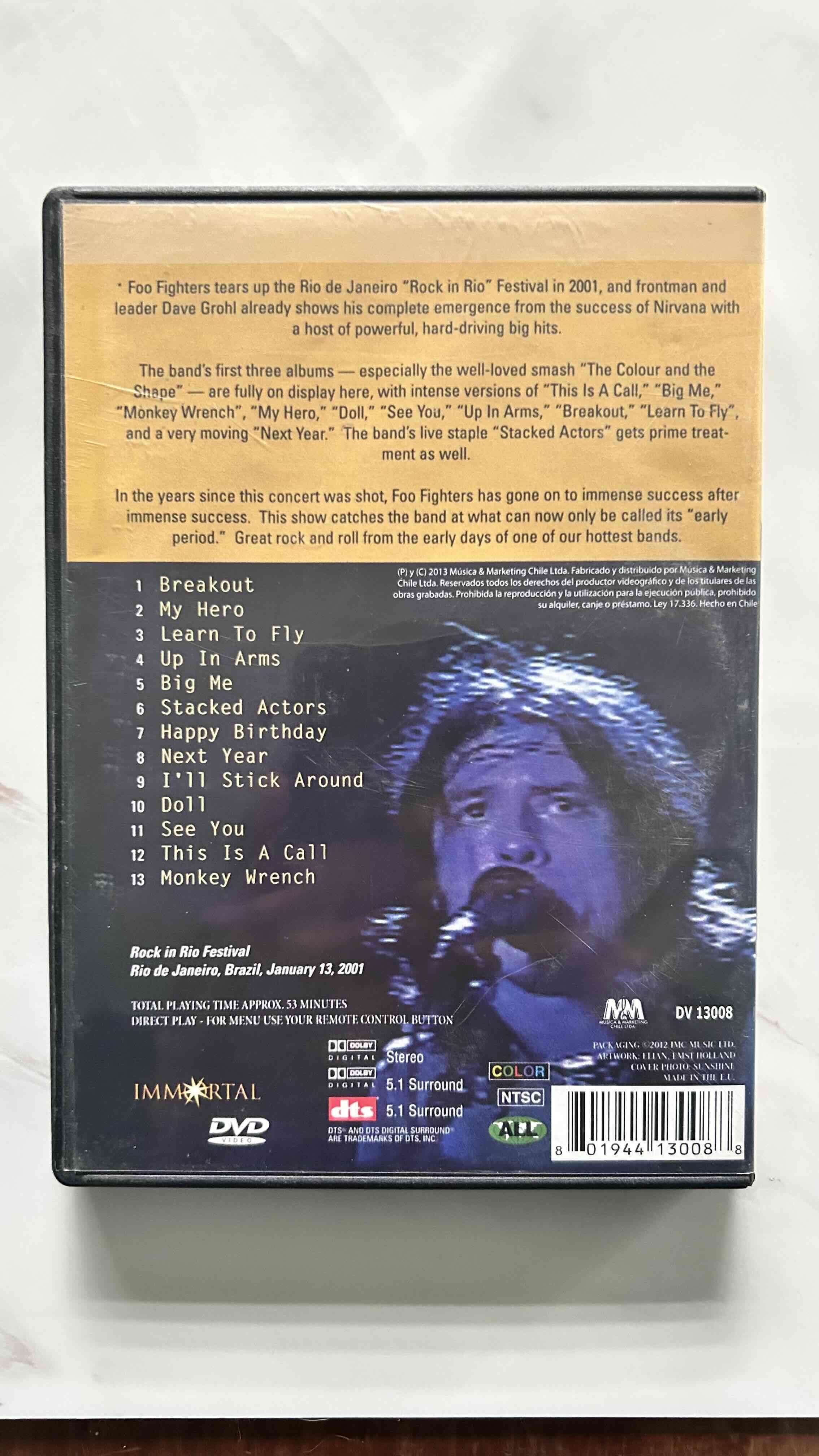 DVD Foo Fighters Live in Rio 2001 - miniatura 2