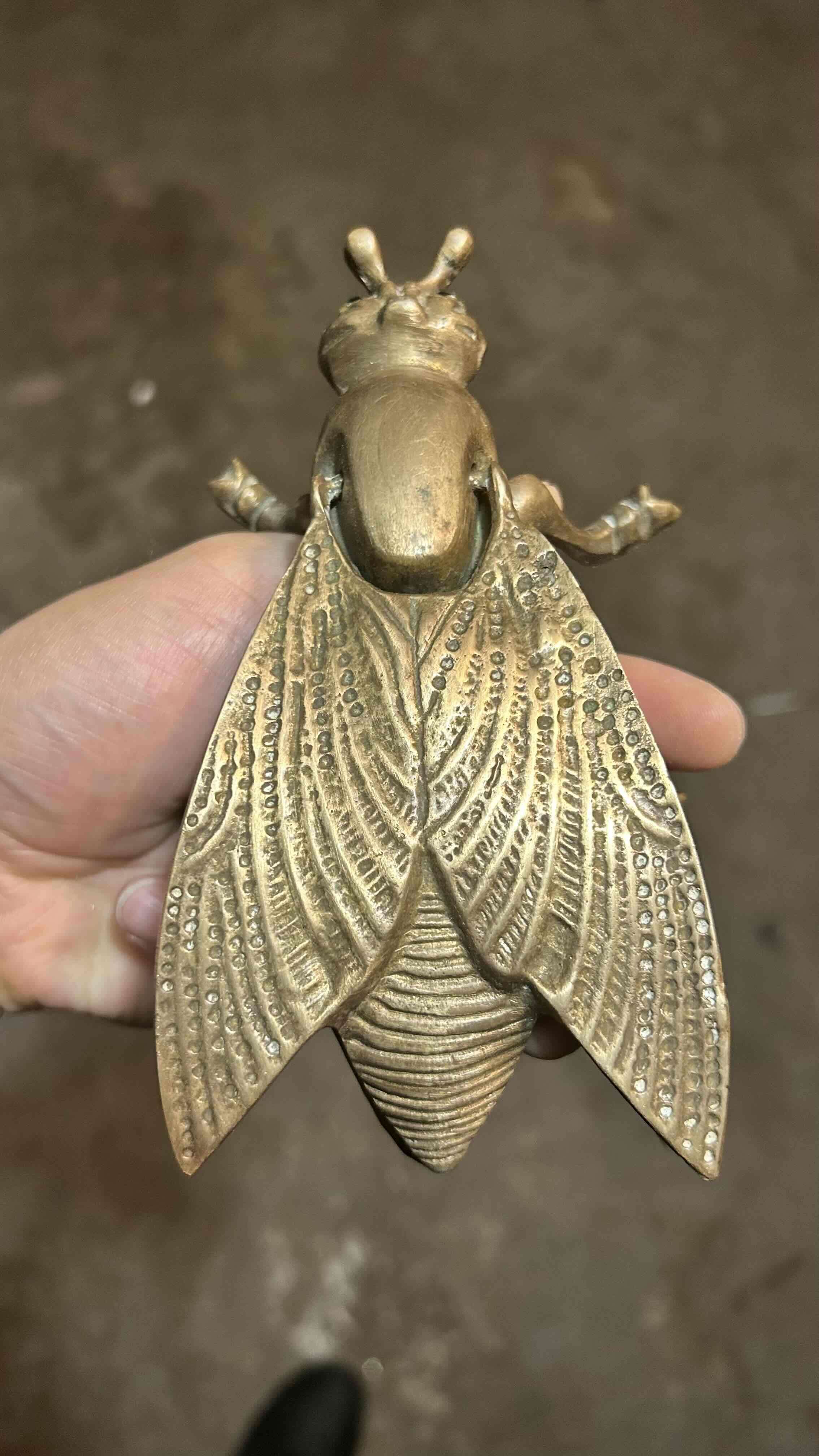 Cenicero mosca de bronce masiso - miniatura 2