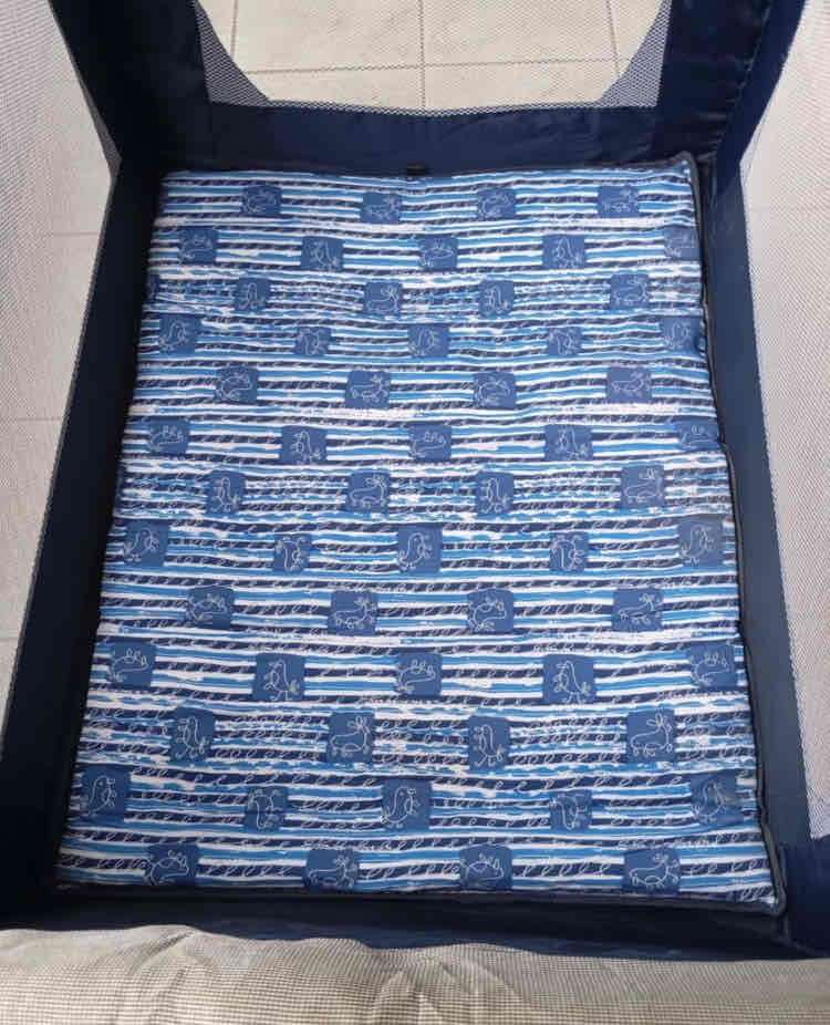 Cuna corral portátil azul - miniatura 3
