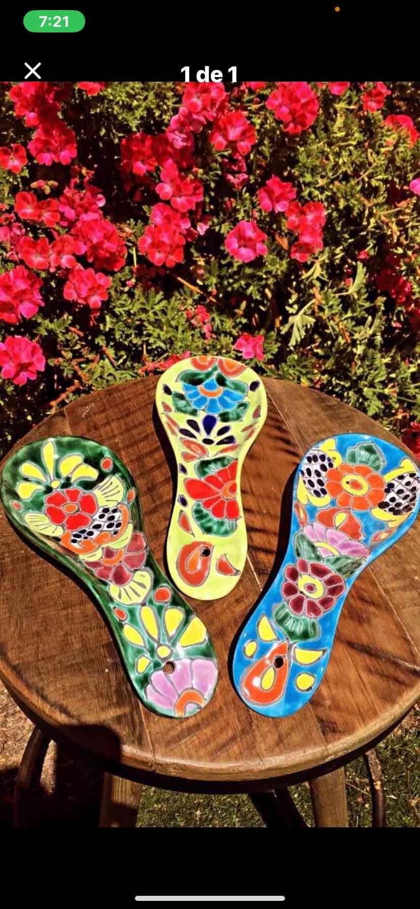 Portacucharas cerámicos coloridos