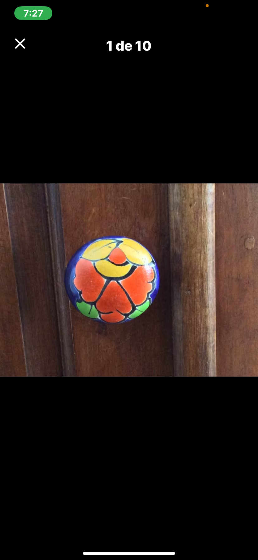 Tirador cerámico colorido