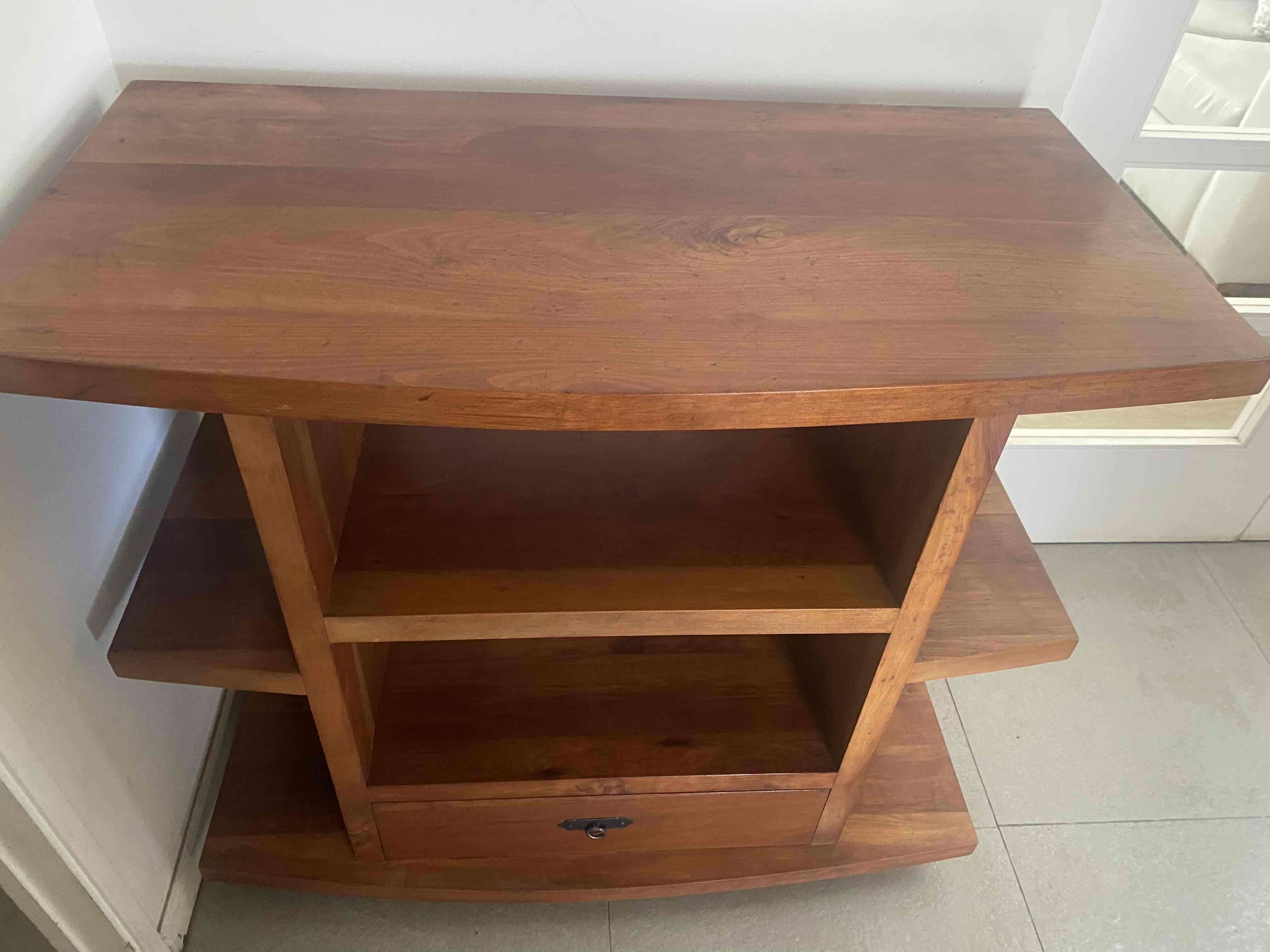 Mueble de madera roble  con estantes - miniatura 6