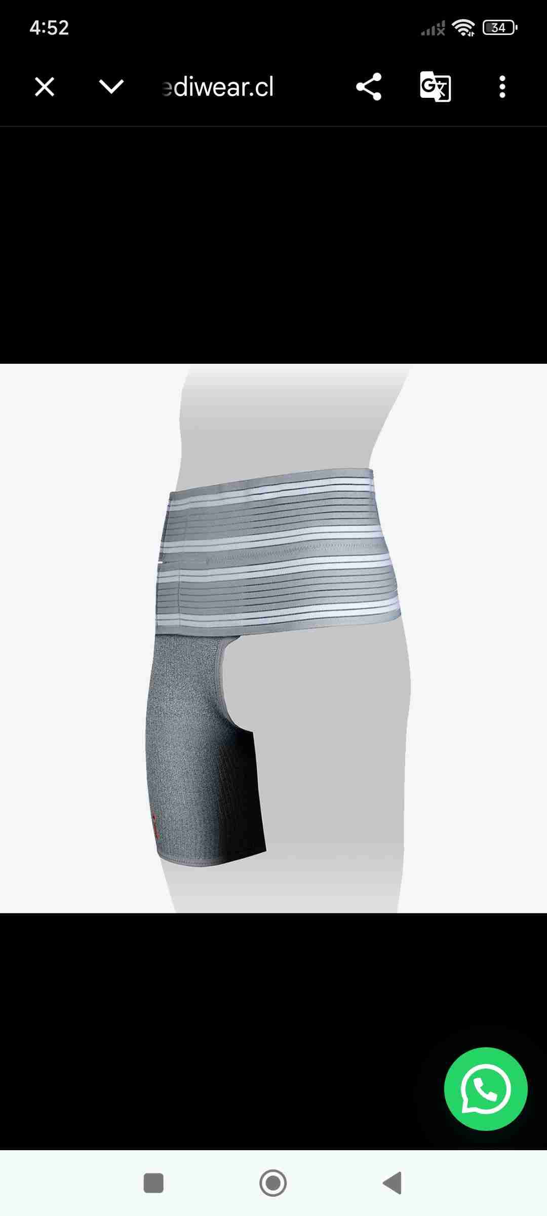 Soporte de cadera gris Incrediwear - miniatura 2