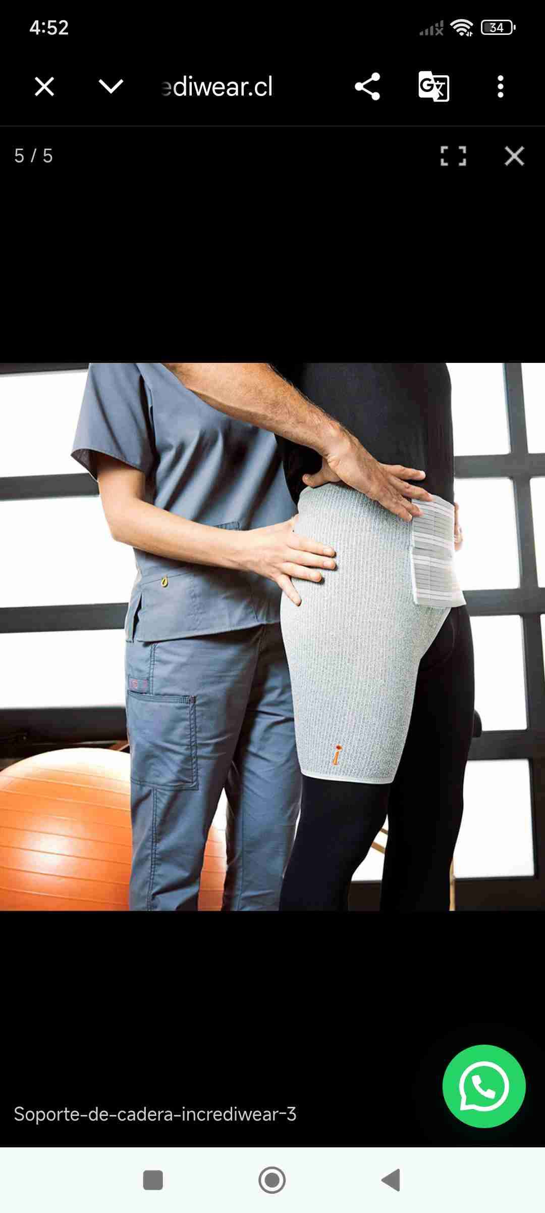 Soporte de cadera gris Incrediwear - miniatura 3