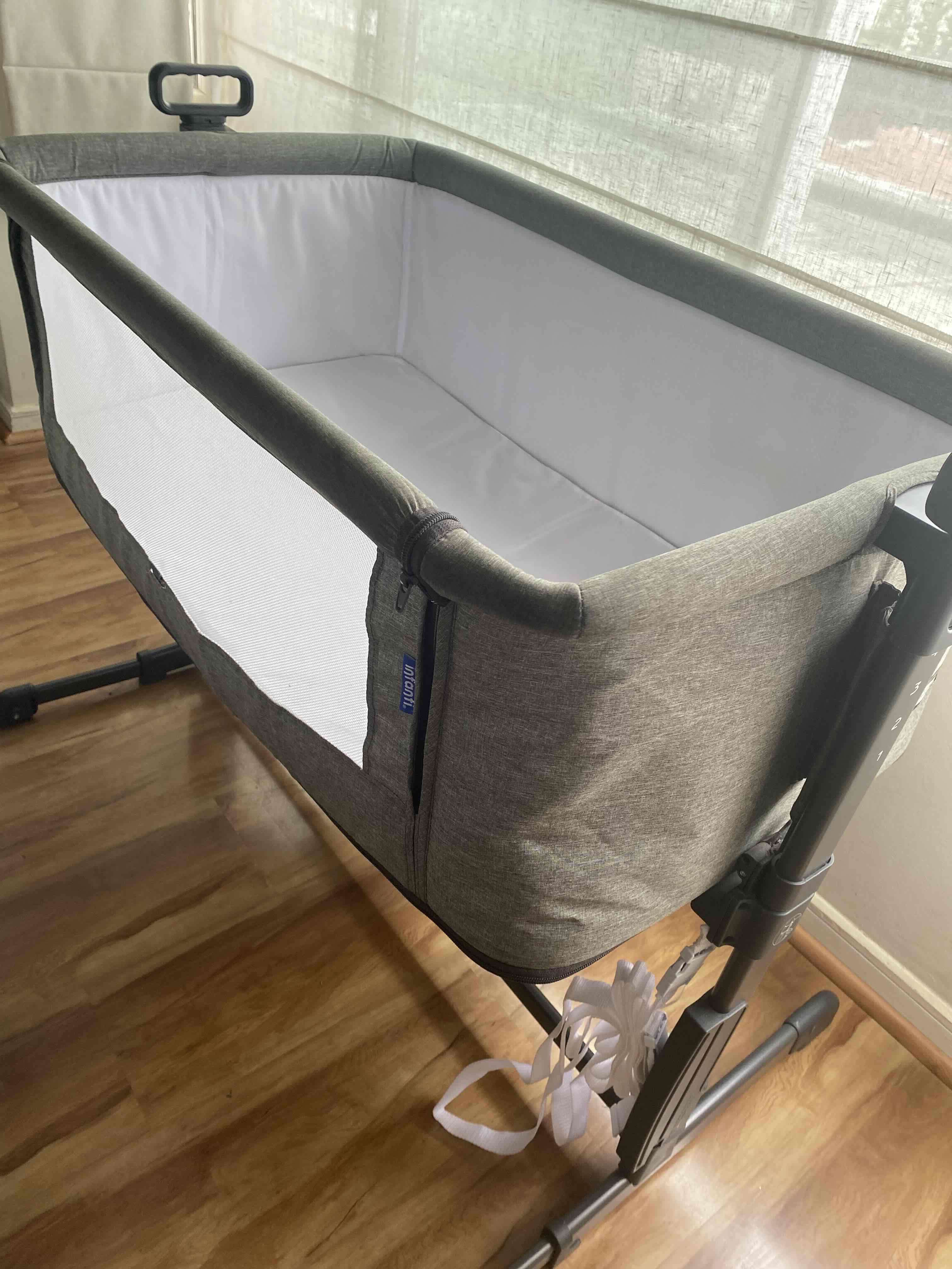 Cuna colecho marca infanti gris, incluye colchón - miniatura 1