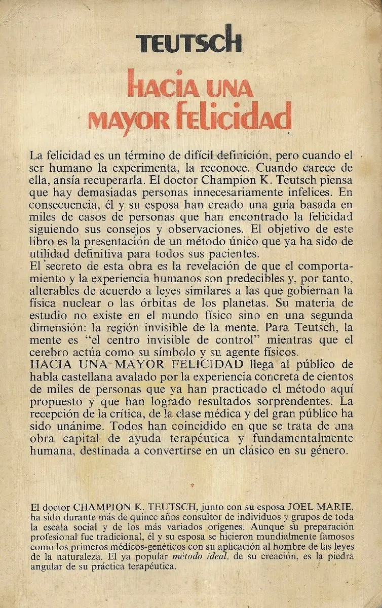 Hacia Una Mayor Felicidad Cambiar Vida / Teutsch - miniatura 4