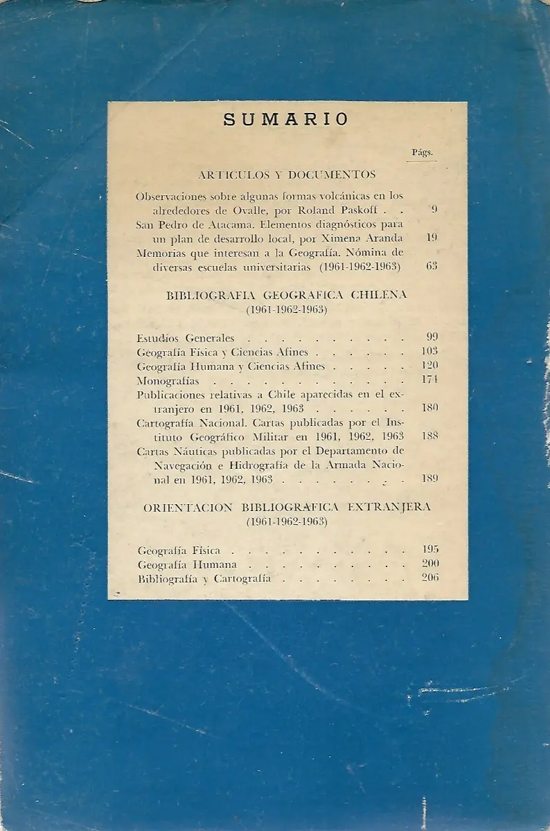 Revista Informaciones Geográficas 1964 - miniatura 3
