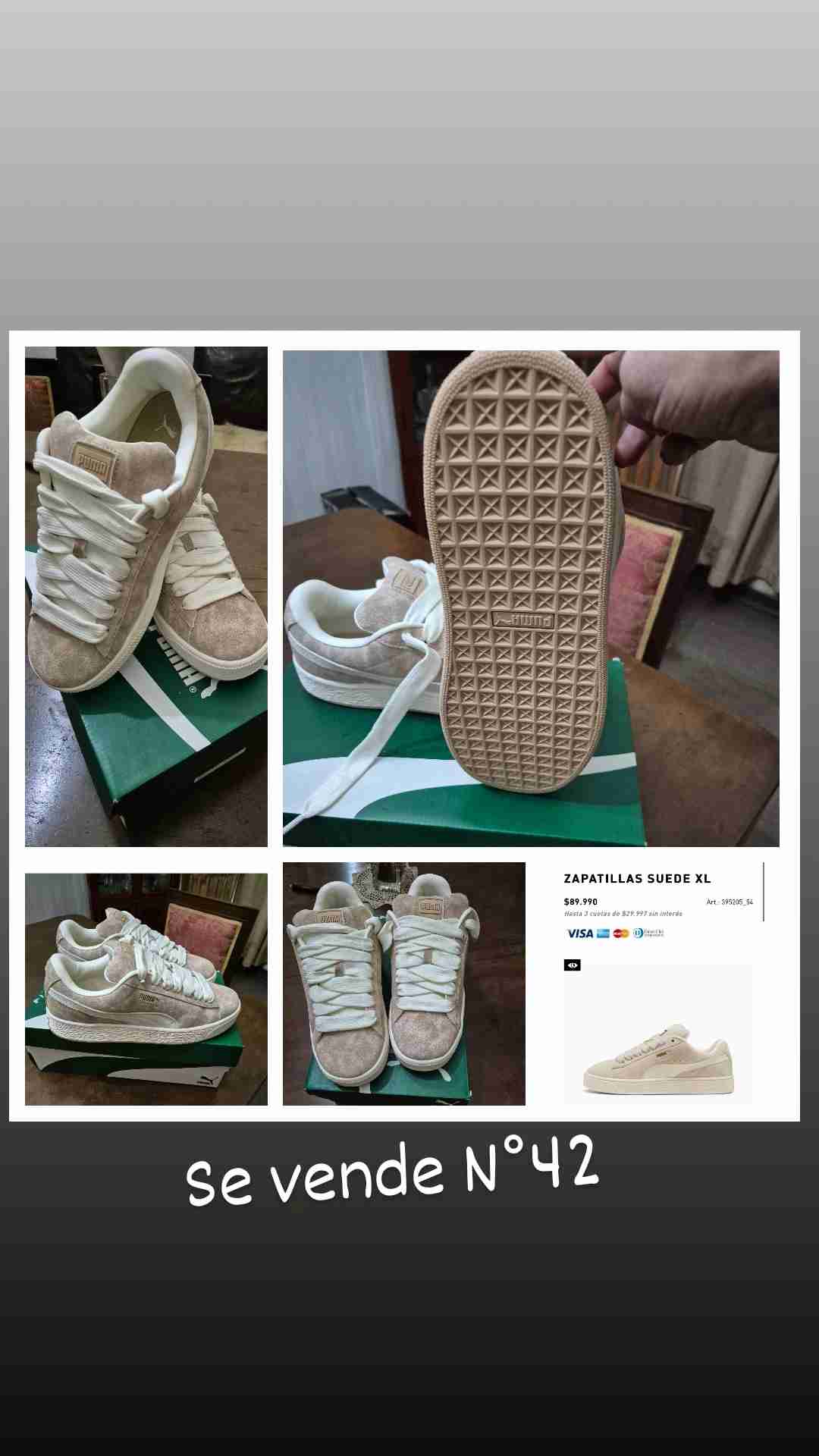 Zapatillas Puma beige clásicas - miniatura 5