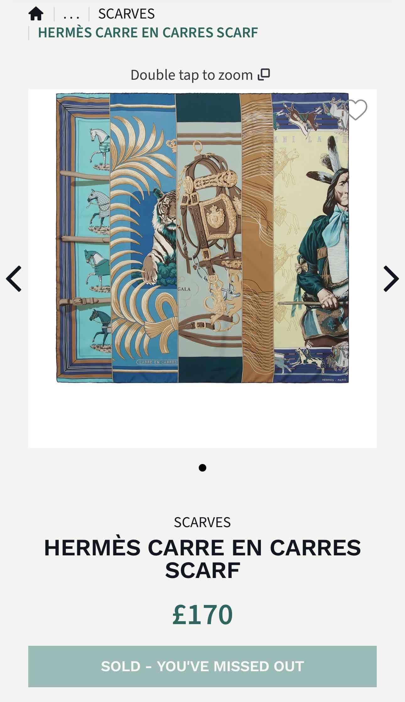 Pañuelo Hermès Carré Multicolor - miniatura 1